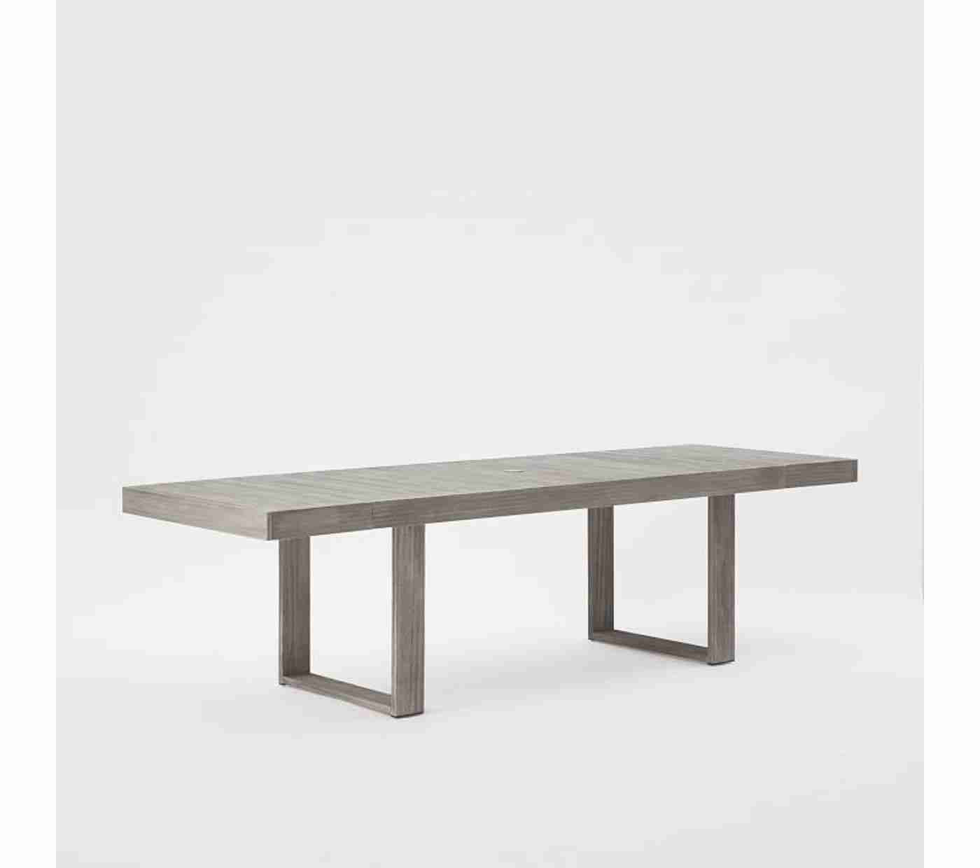 Portside Expandable Dining Table, 74"-106", Weathered Gray