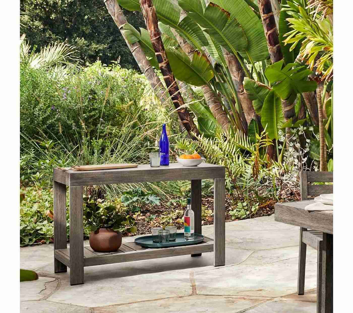 Portside Console, Concrete, Weathered Gray