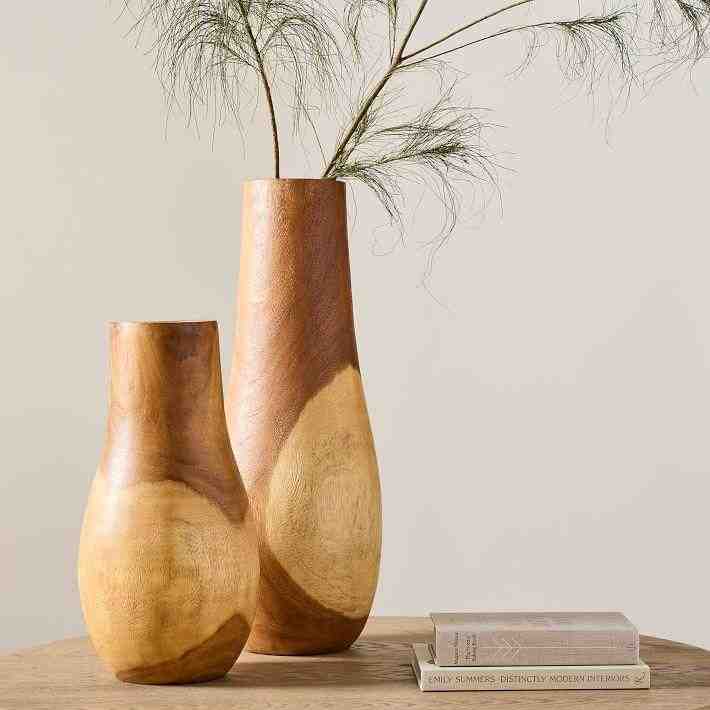 Pure Wood Vase Collection, Natural