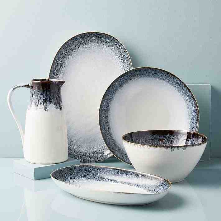 Reactive Glaze Serveware - Black/White