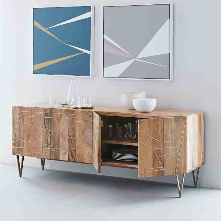 Roar + Rabbit Geo Inlay Media Console - 68"