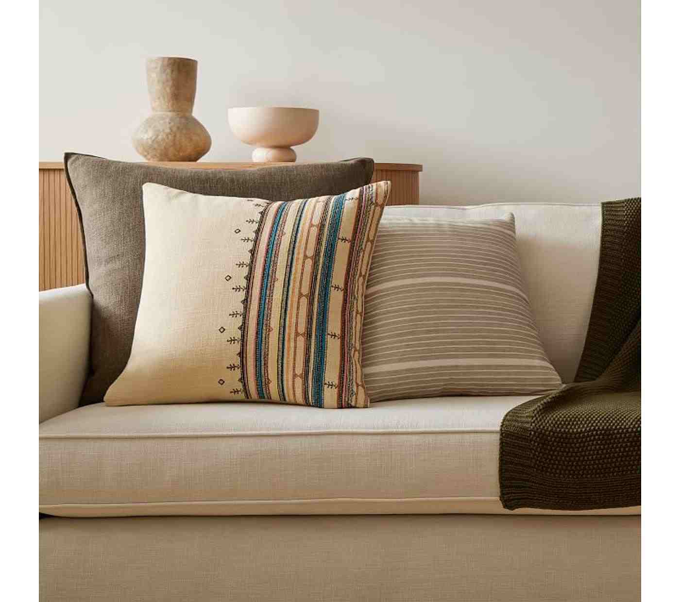 Mini Stripe Silk Pillow Cover 20"x20", Each