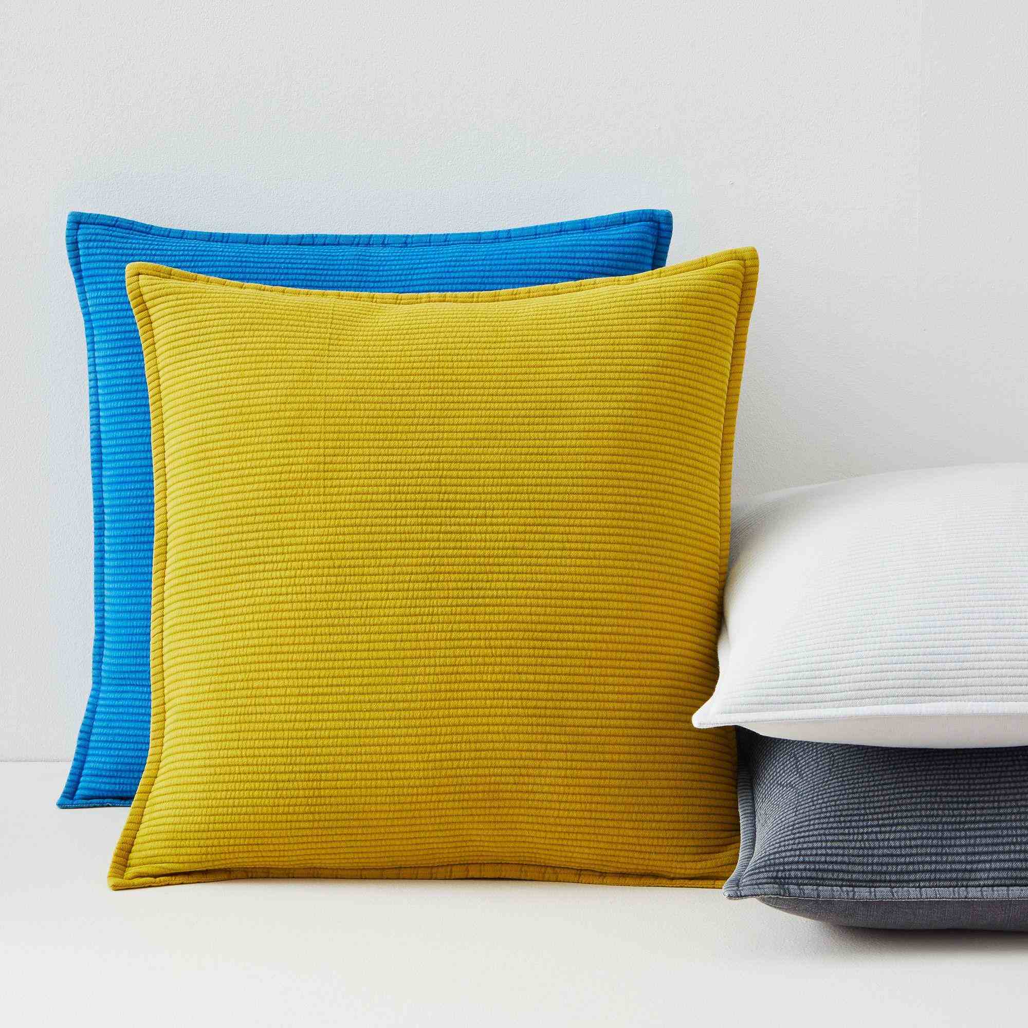 Solid Ribbed Pillow Covers