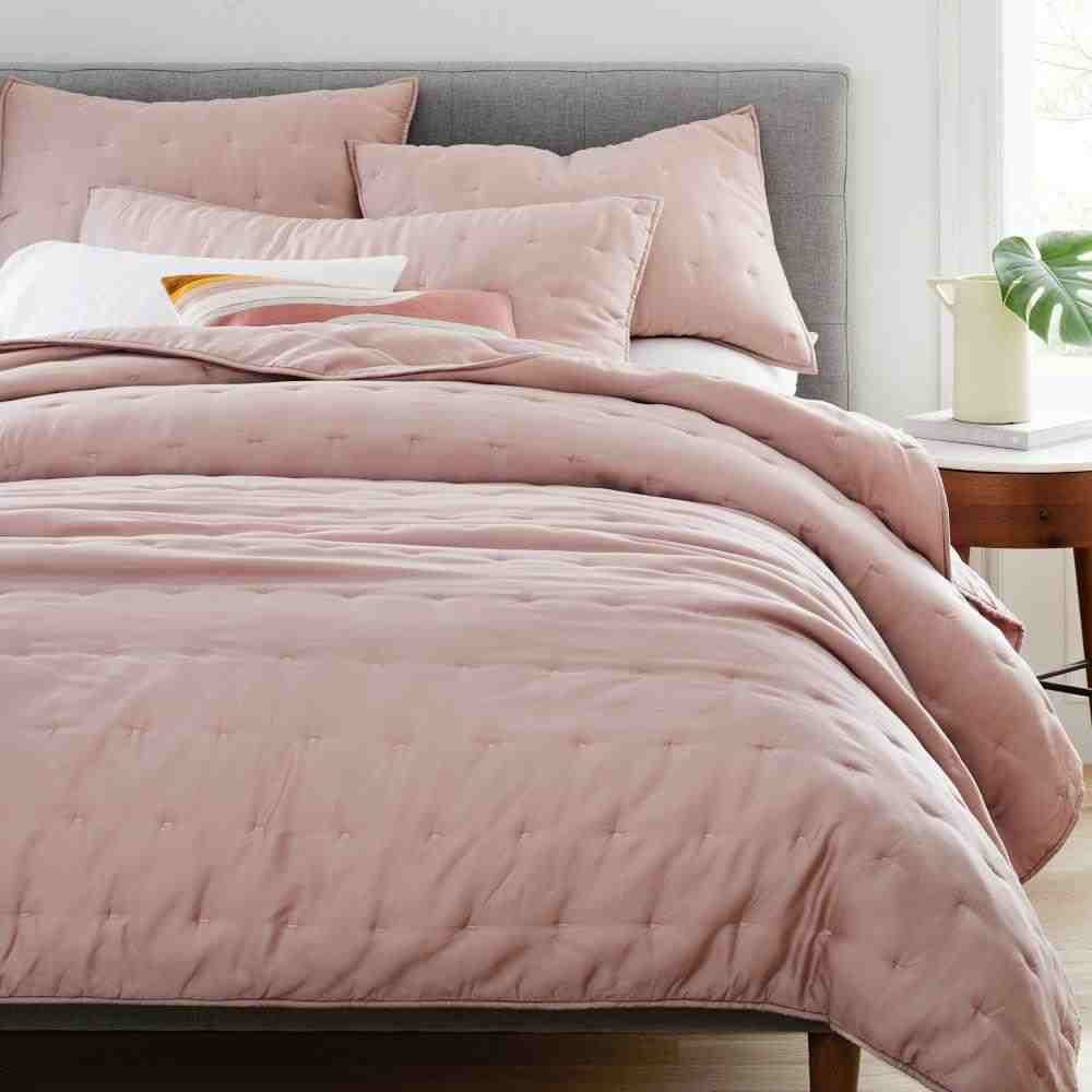 Tencel Crescent Stitch Quilt & Shams