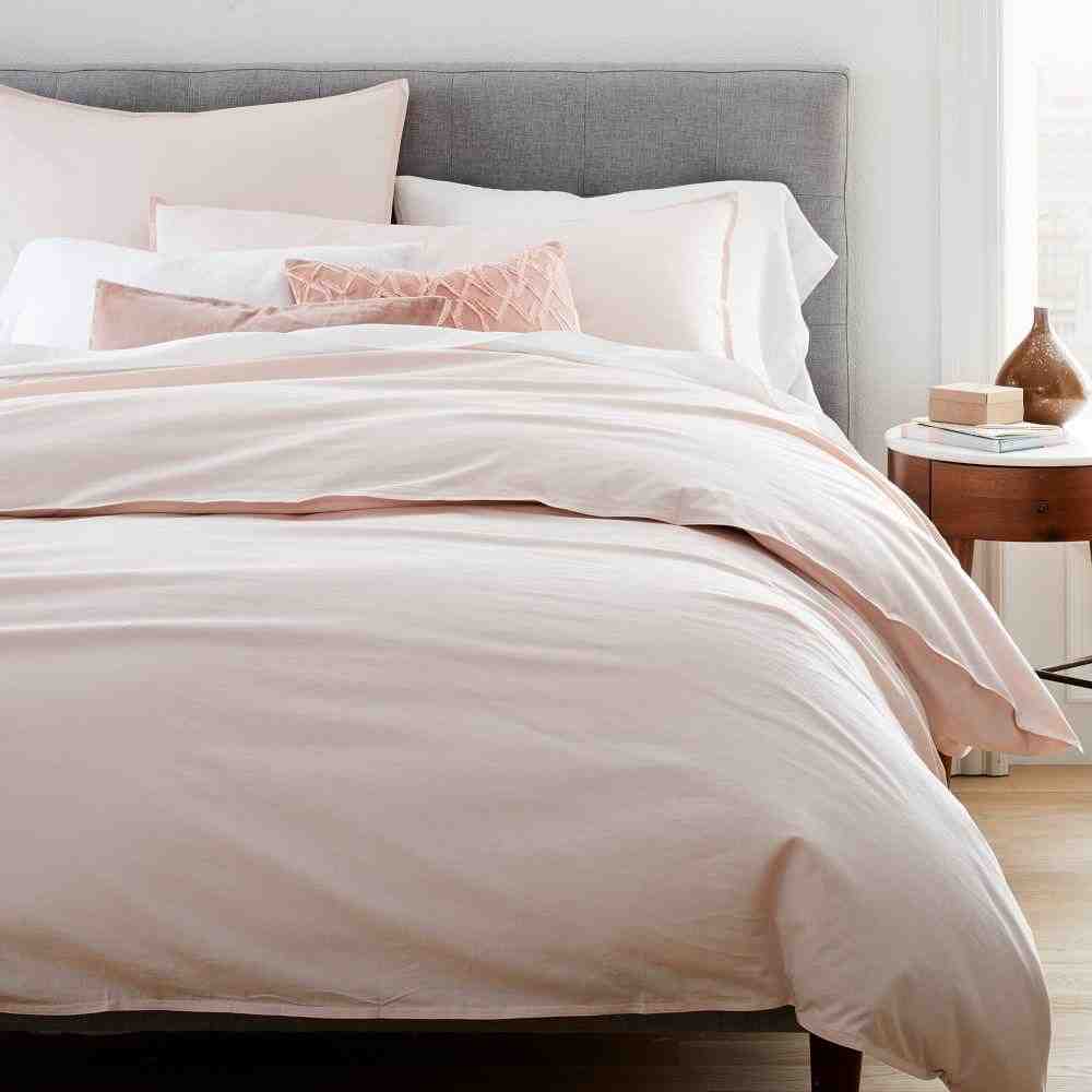 Organic Washed Cotton Percale Duvet Cover & Shams