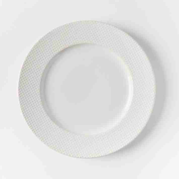 Textured White Dots Stoneware Dinner Plate , Set of 4