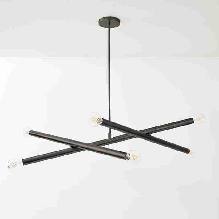 Trace Chandelier, 45", Dark Bronze
