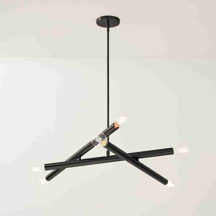Trace Chandelier, 45", Dark Bronze