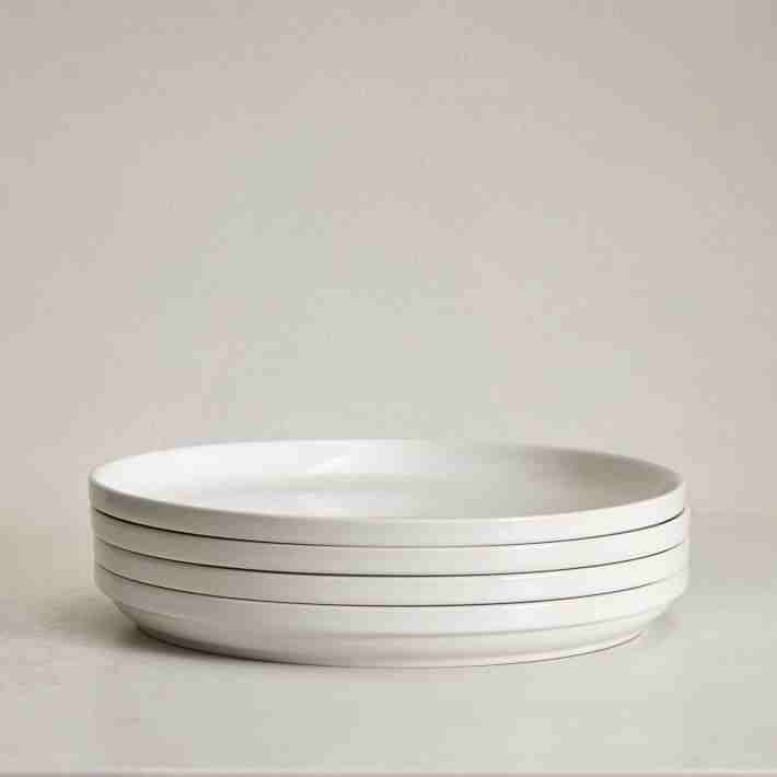 Utility Stoneware White, Dinner Plate - Set of 4