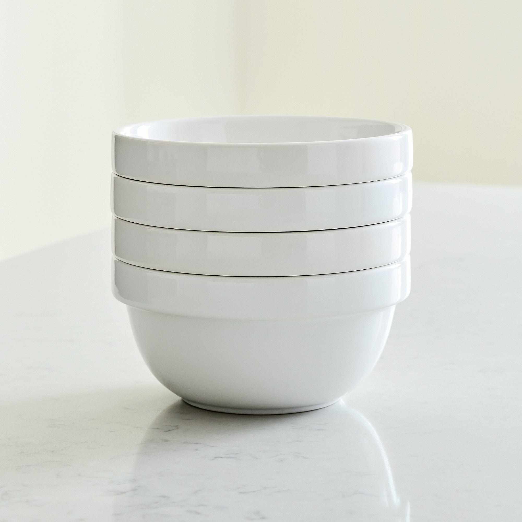 Utility Stoneware White, Cereal Bowl - Set of 4