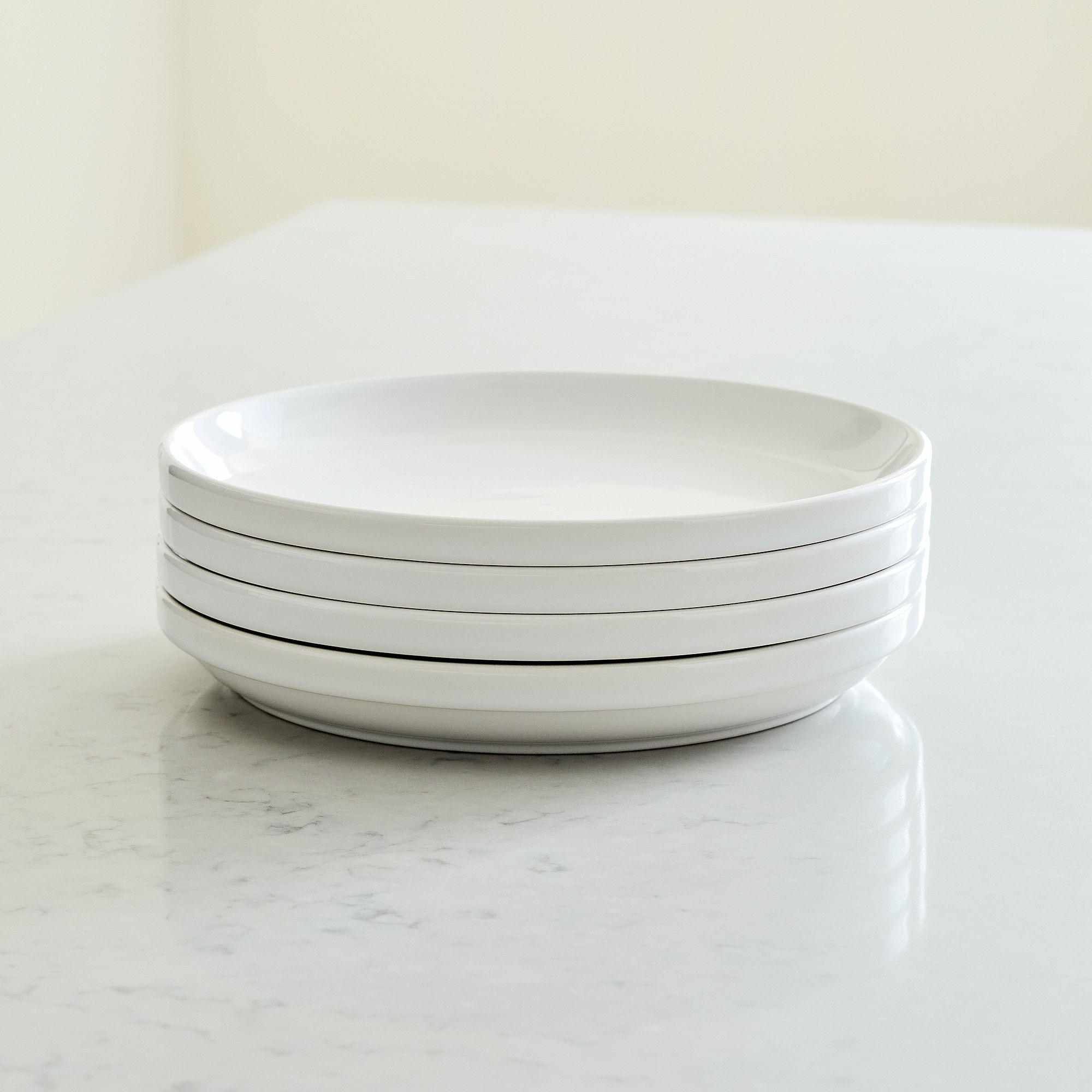 Utility Stoneware White, Salad Plate - Set of 4