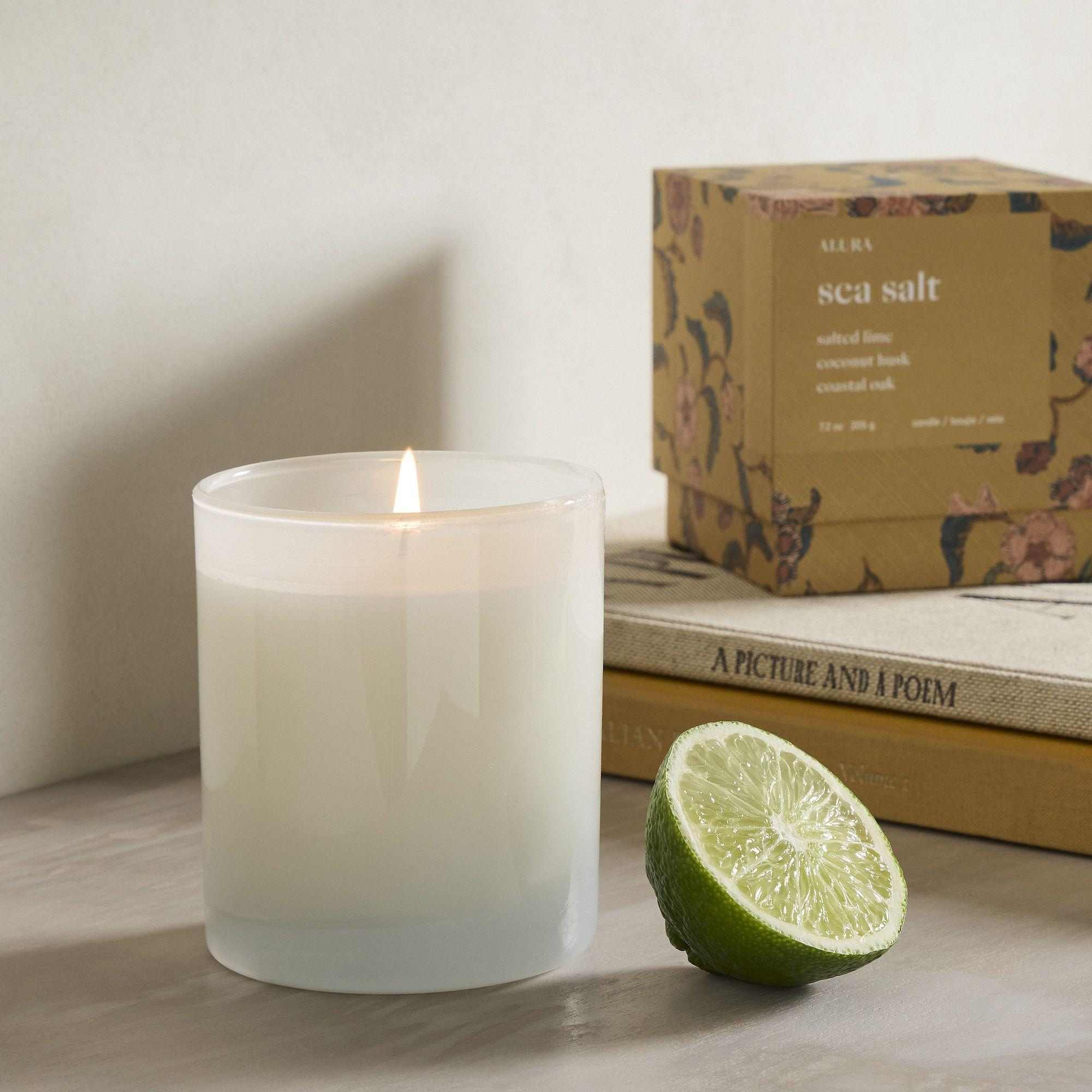 west elm | Alura Boxed Glass Candle - Sea Salt