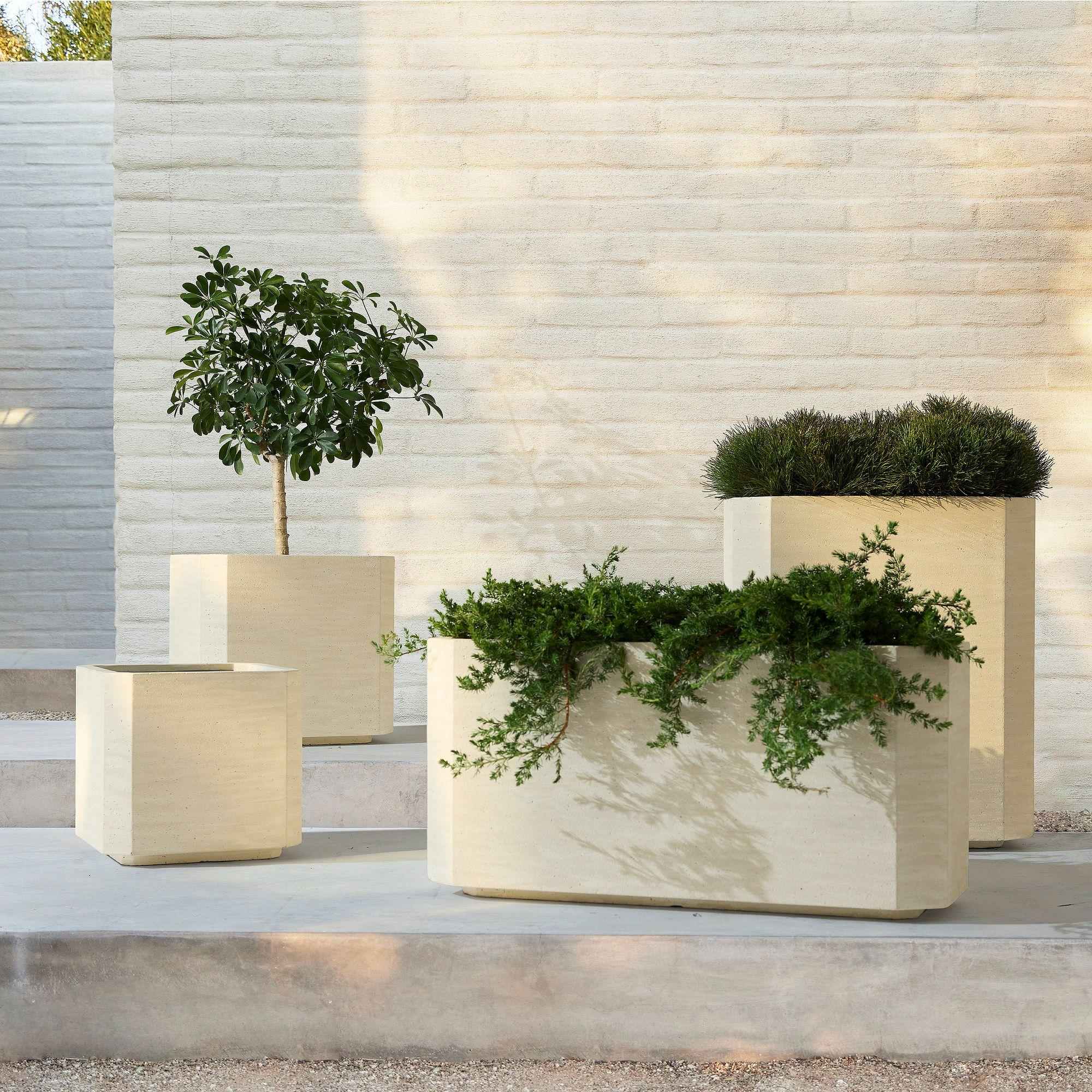 Beveled Ficonstone Indoor/Outdoor Planters