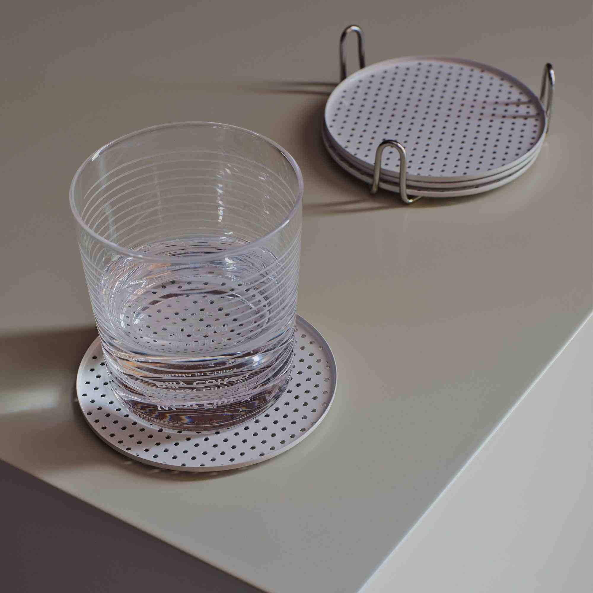 Billy Cotton Perforated Metal Coasters (Set of 4)