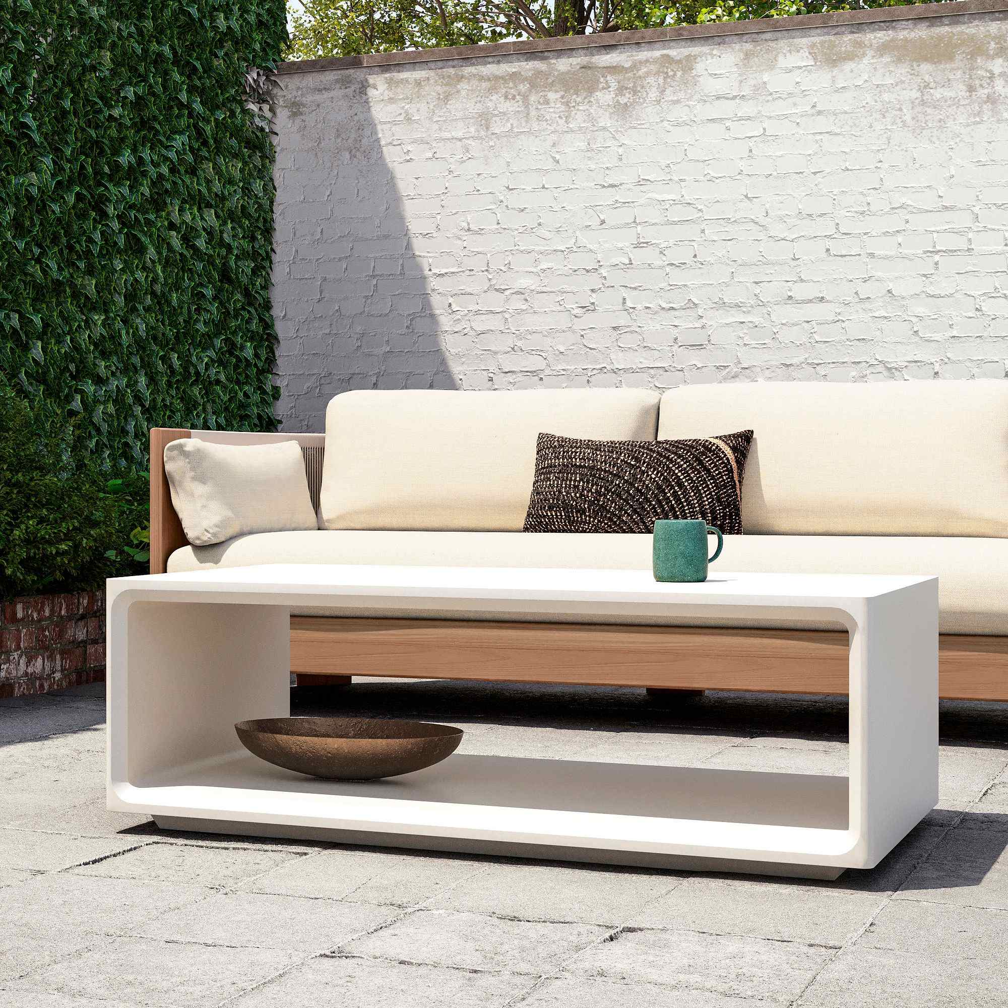 Calla Indoor/Outdoor Concrete Coffee Table (48")