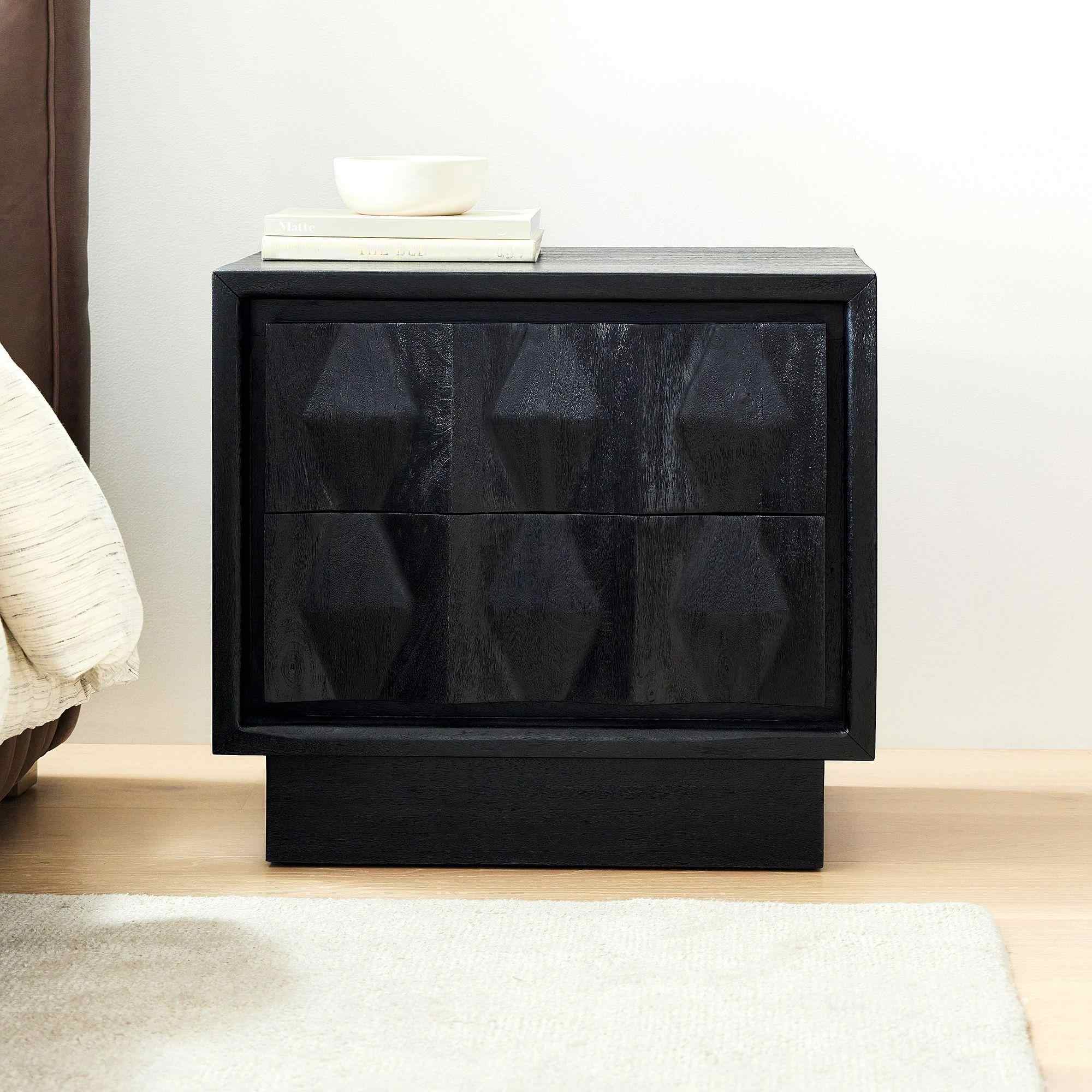 Carved Pattern Nightstand (26")