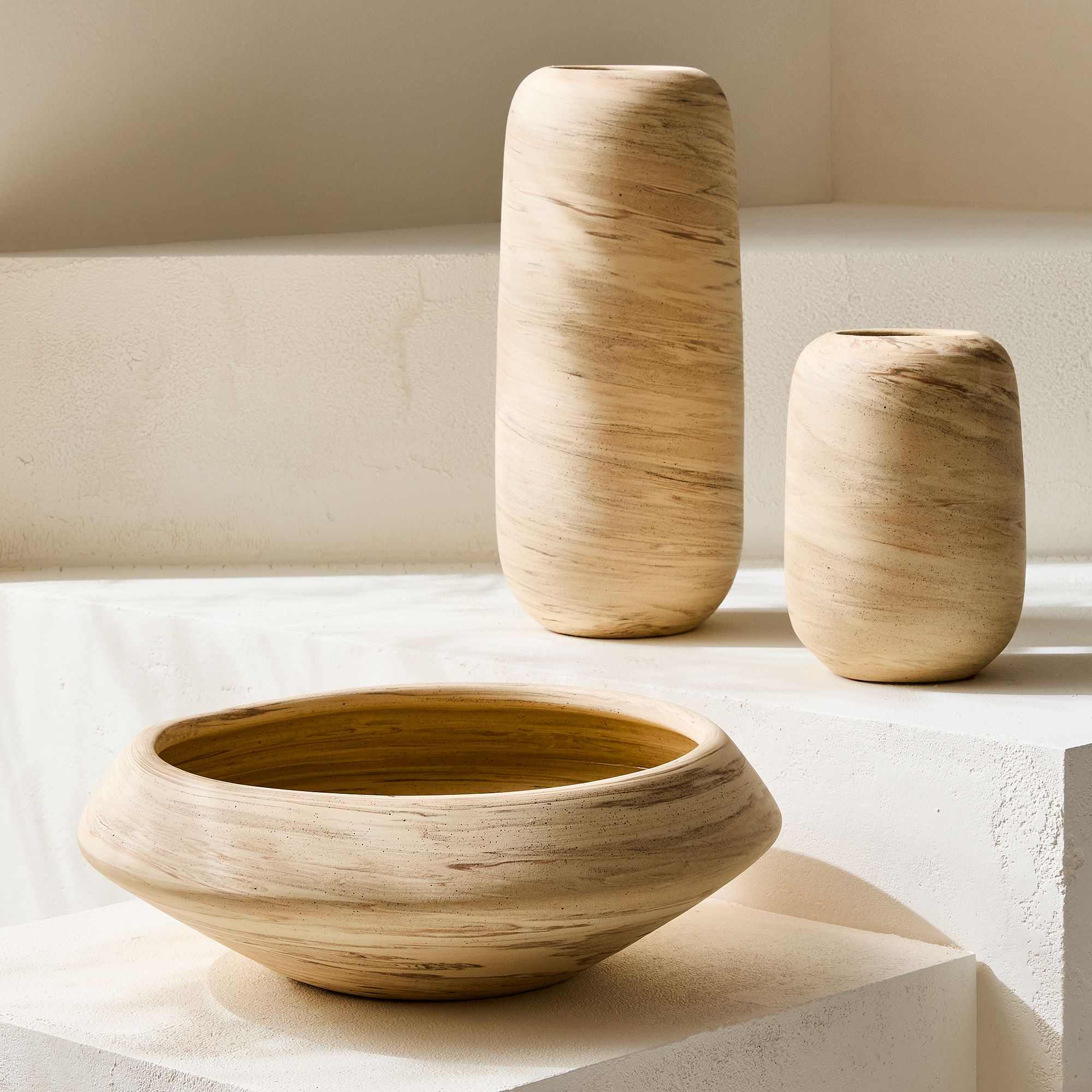 Ceramic Marbled Decorative Bowl