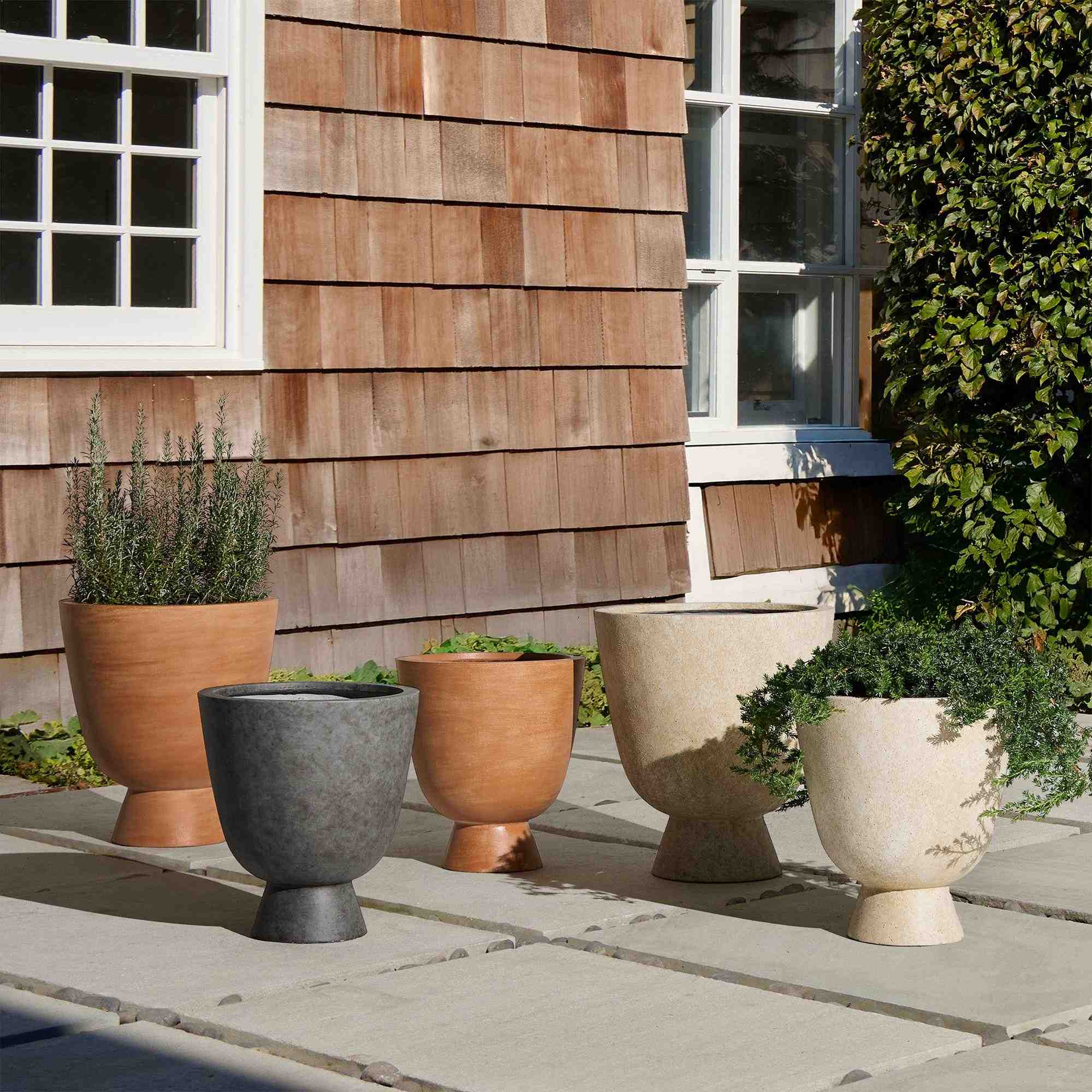 Colin King Ficonstone Indoor/Outdoor Pedestal Planters