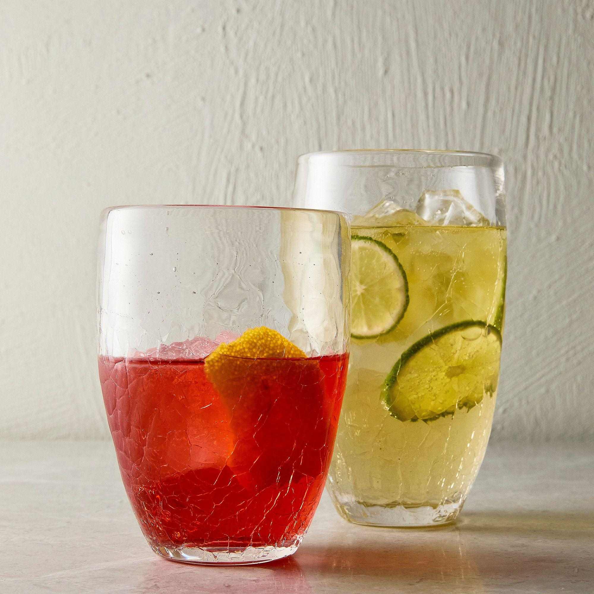 Crackled Glassware Collection