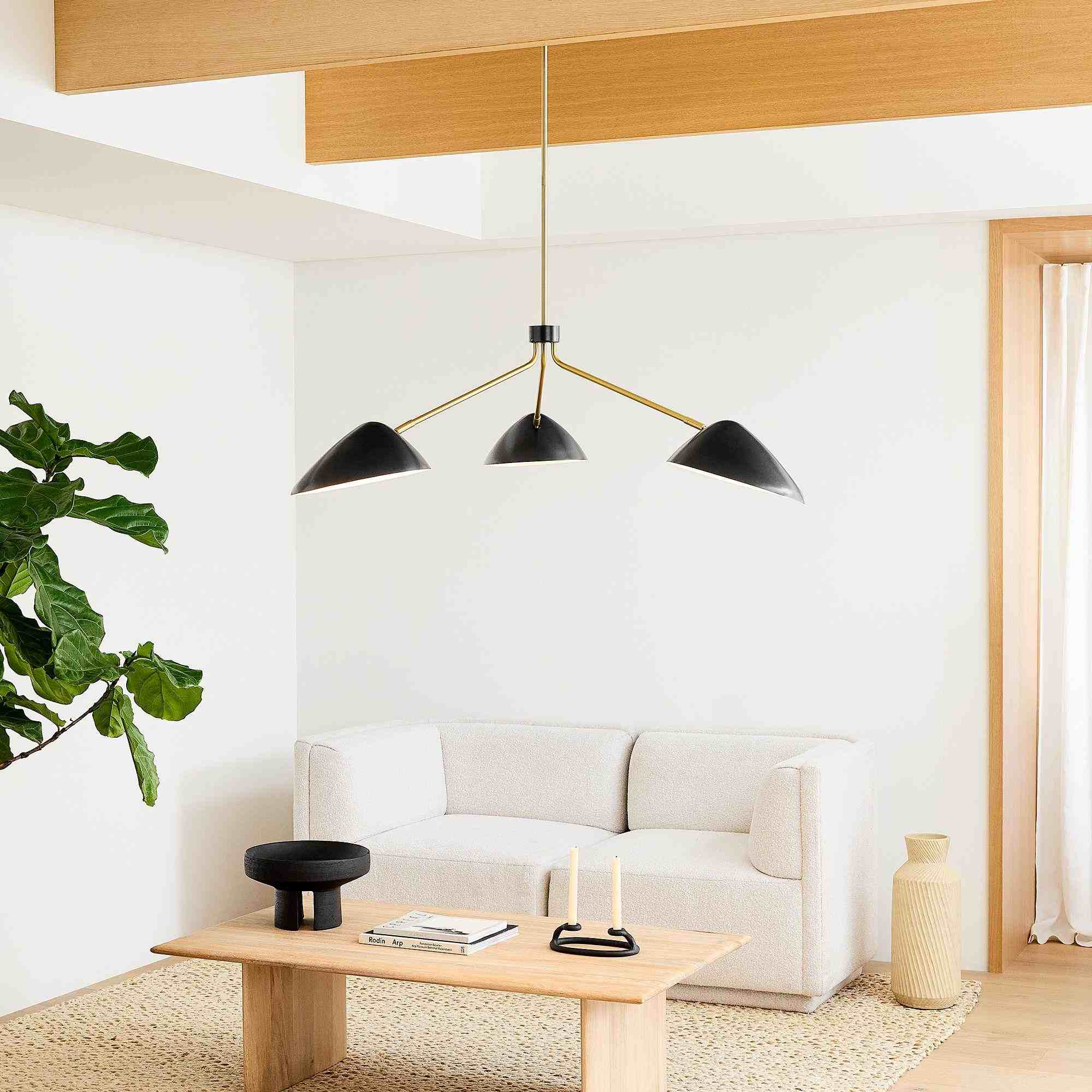 Mid Century Curvilinear Chandelier
