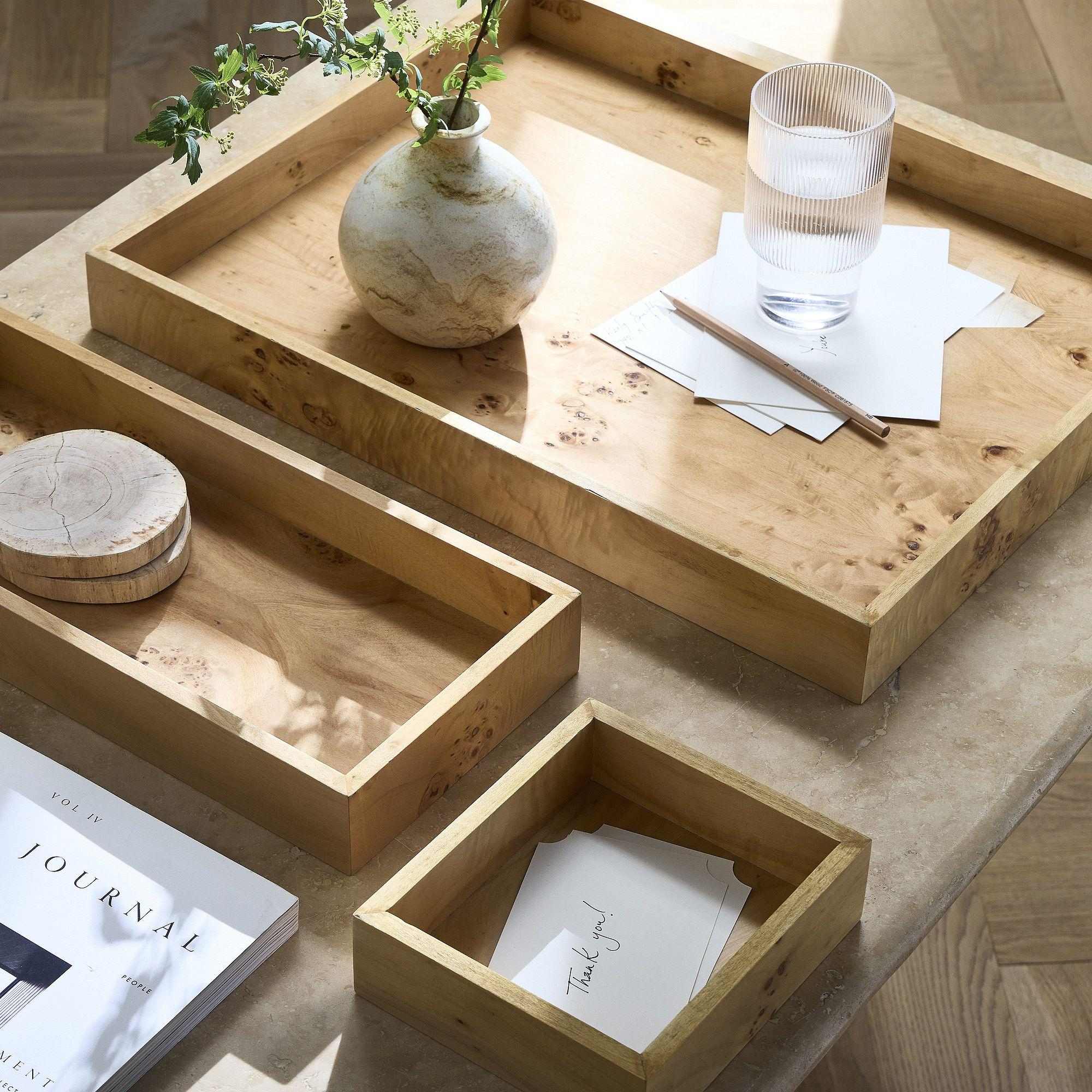 west elm | Eden Burled Wood Trays