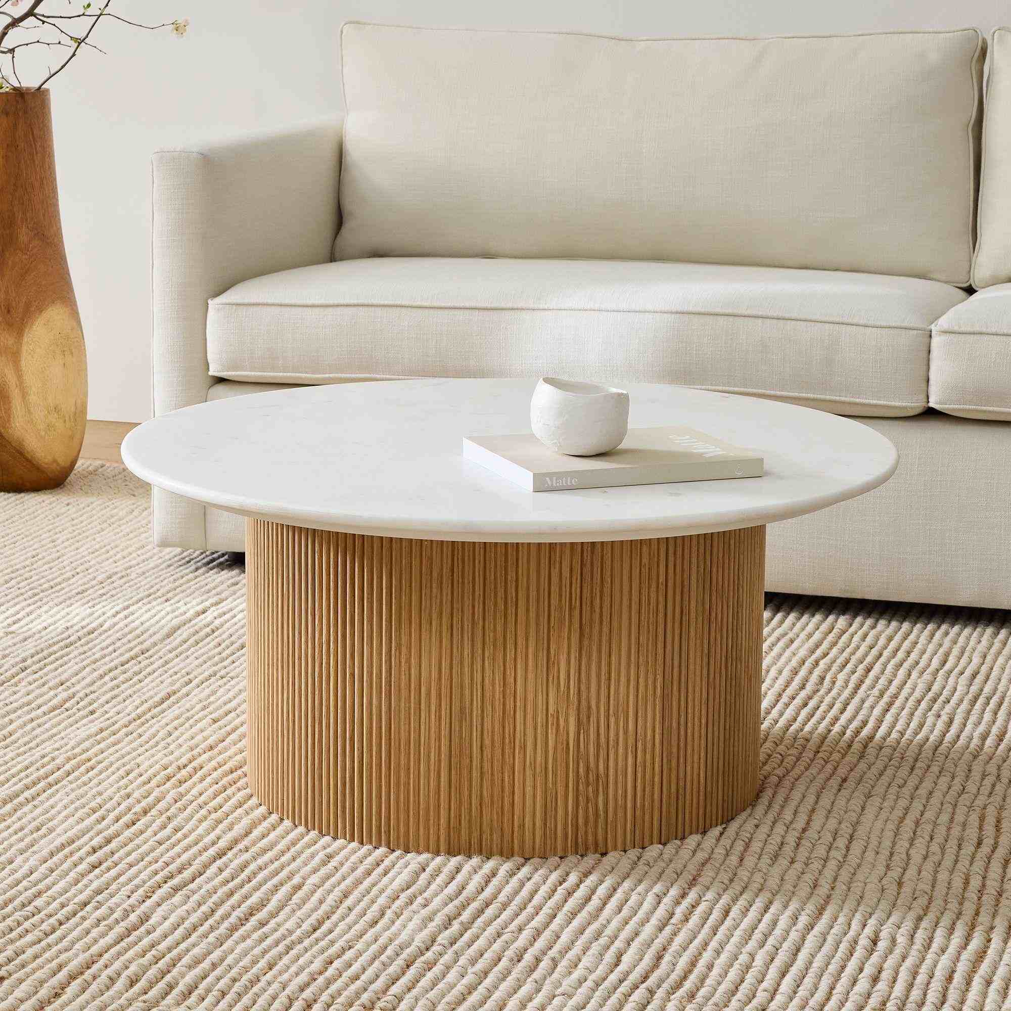 west elm | Ellington Marble Round Coffee Table (36")