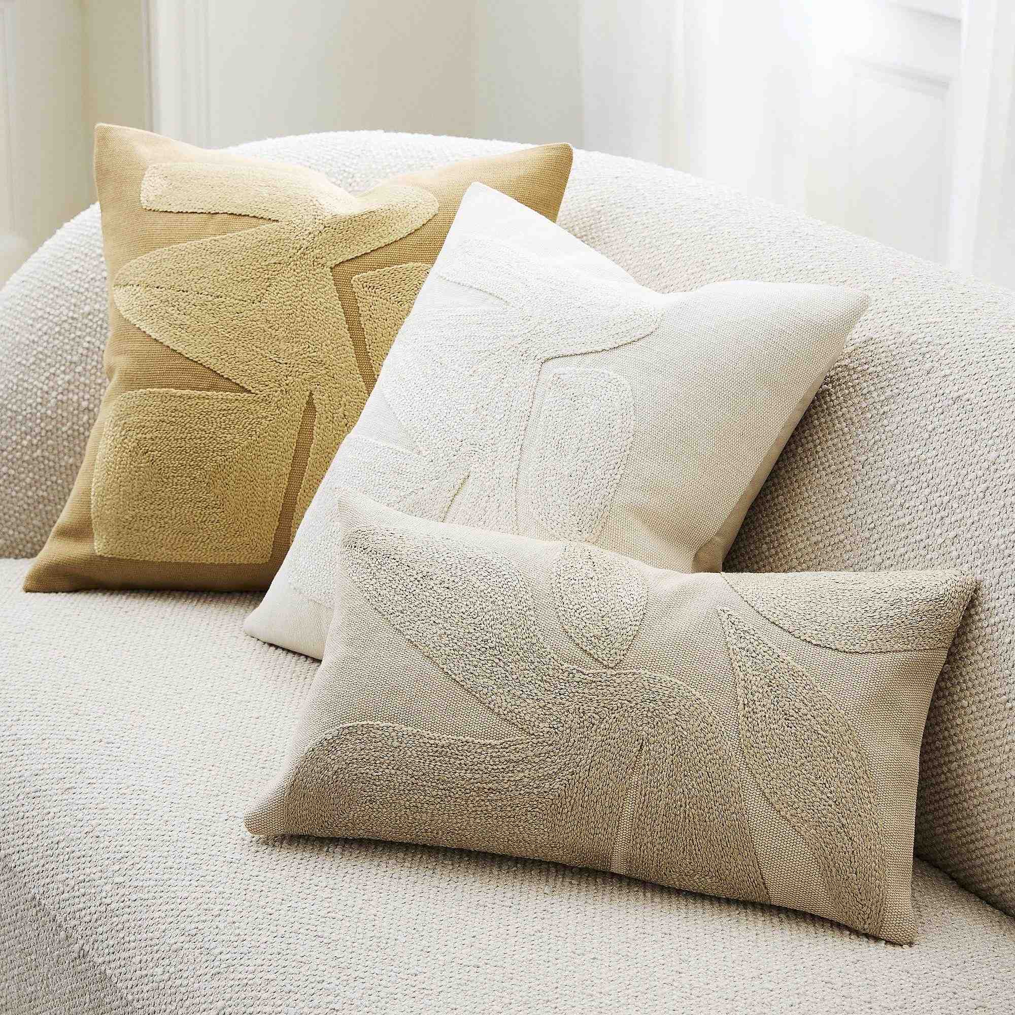 Embroidered Modern Abstract Pillow Cover