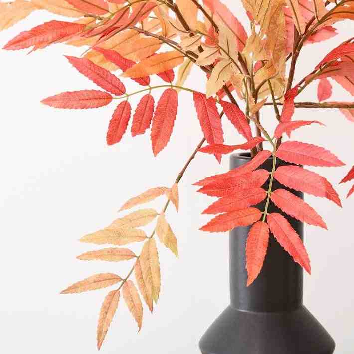 Faux Sumac Stem, Orange Multi, Set of 3