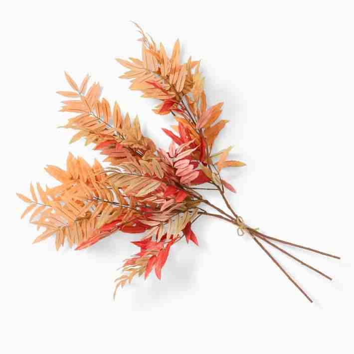Faux Sumac Stem, Orange Multi, Set of 3