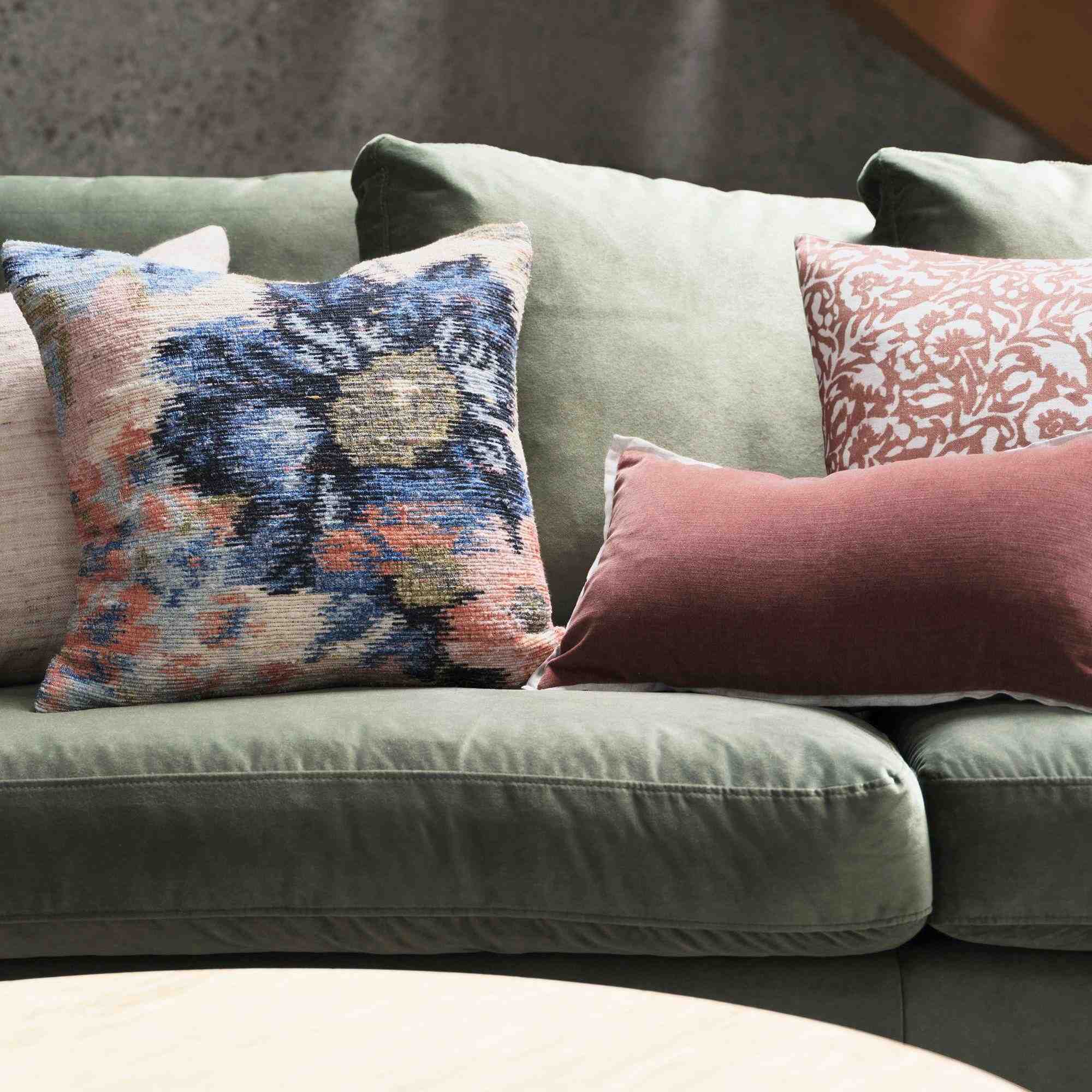 Floral Ikat Pillow Cover