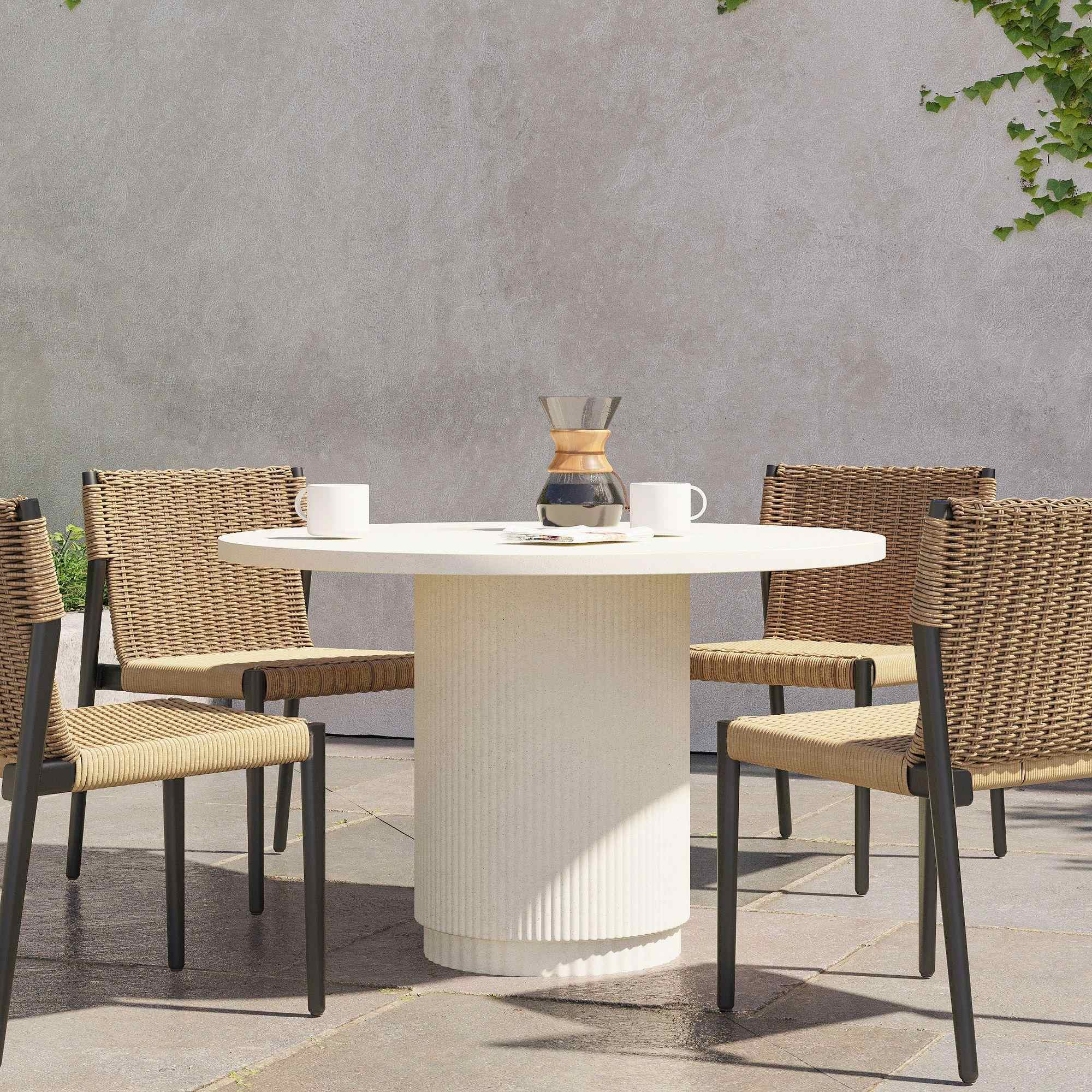 Fluted Indoor/Outdoor Bistro Table (44")
