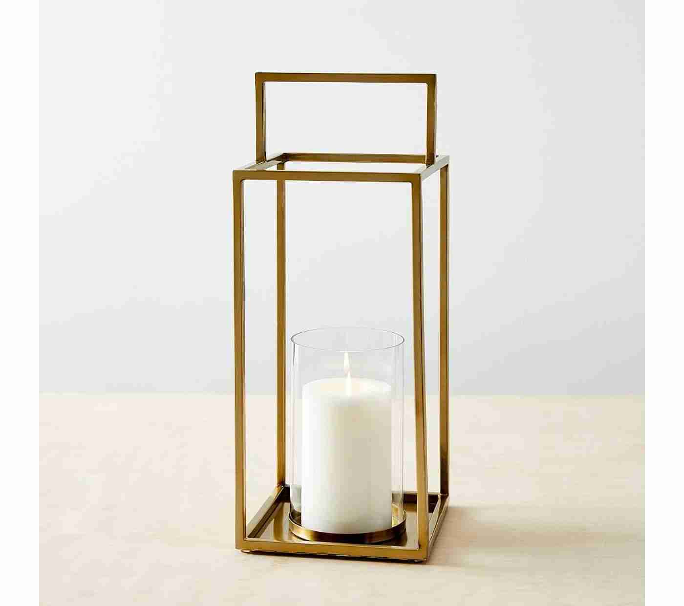 Framed Metal Lanterns - Brass
