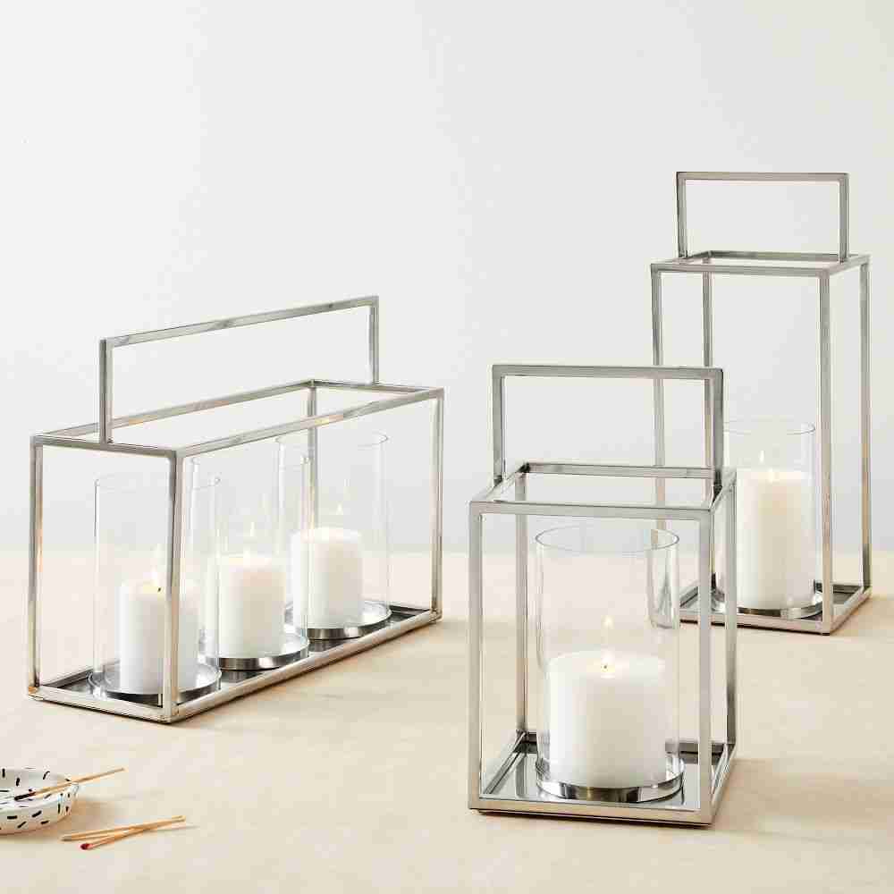 Framed Metal Lanterns - Nickel