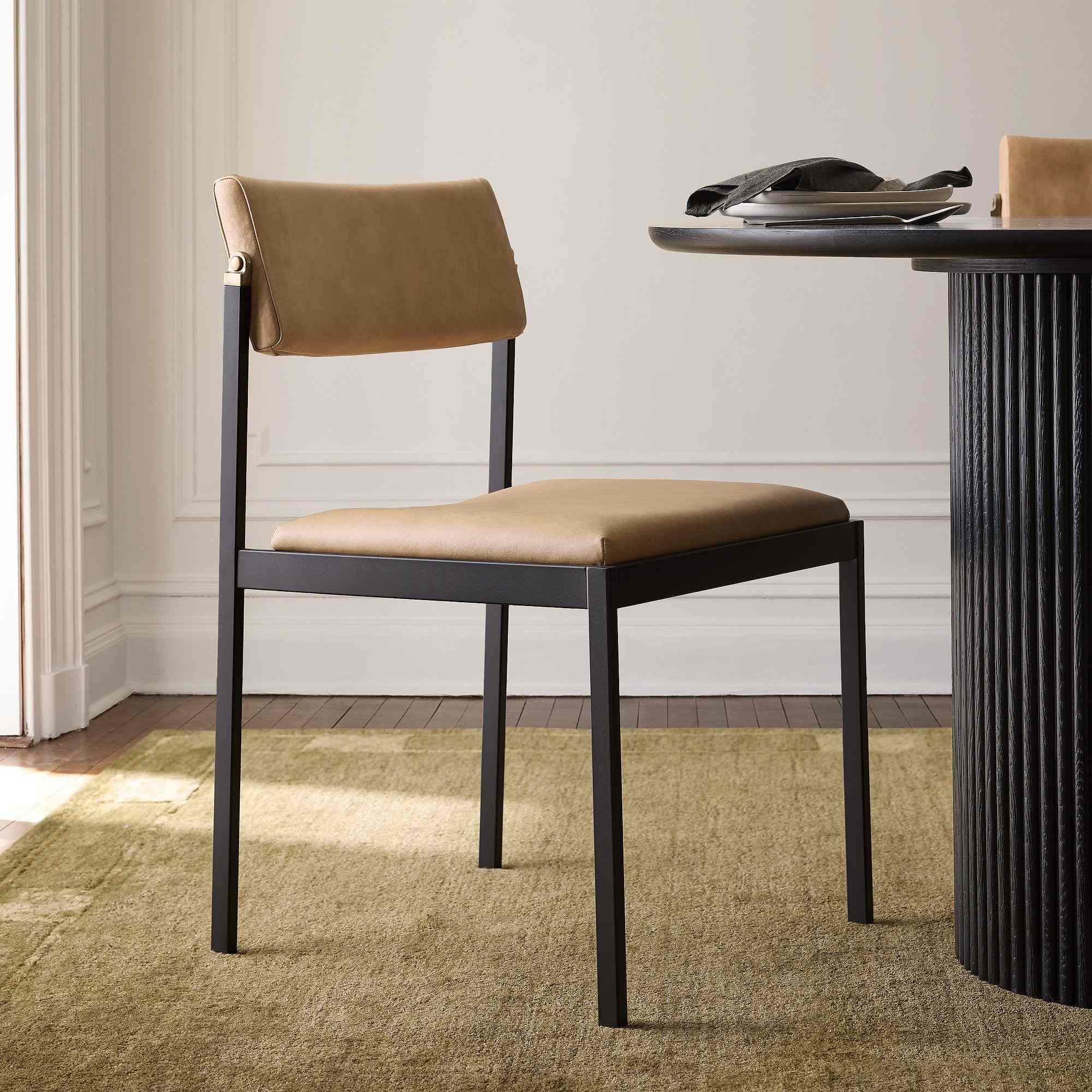 west elm | Freeman Leather Pivot Dining Chair