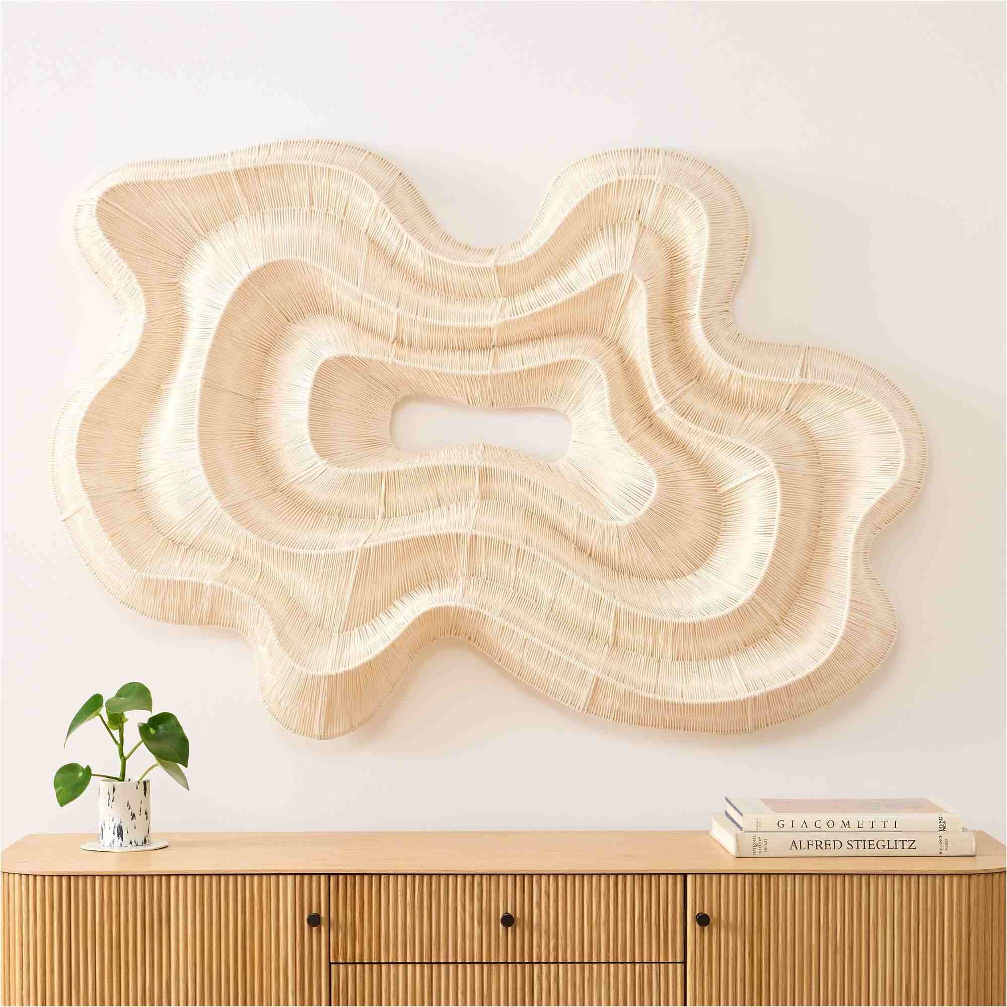 Geode Fiber Natural Dimensional Wall Art