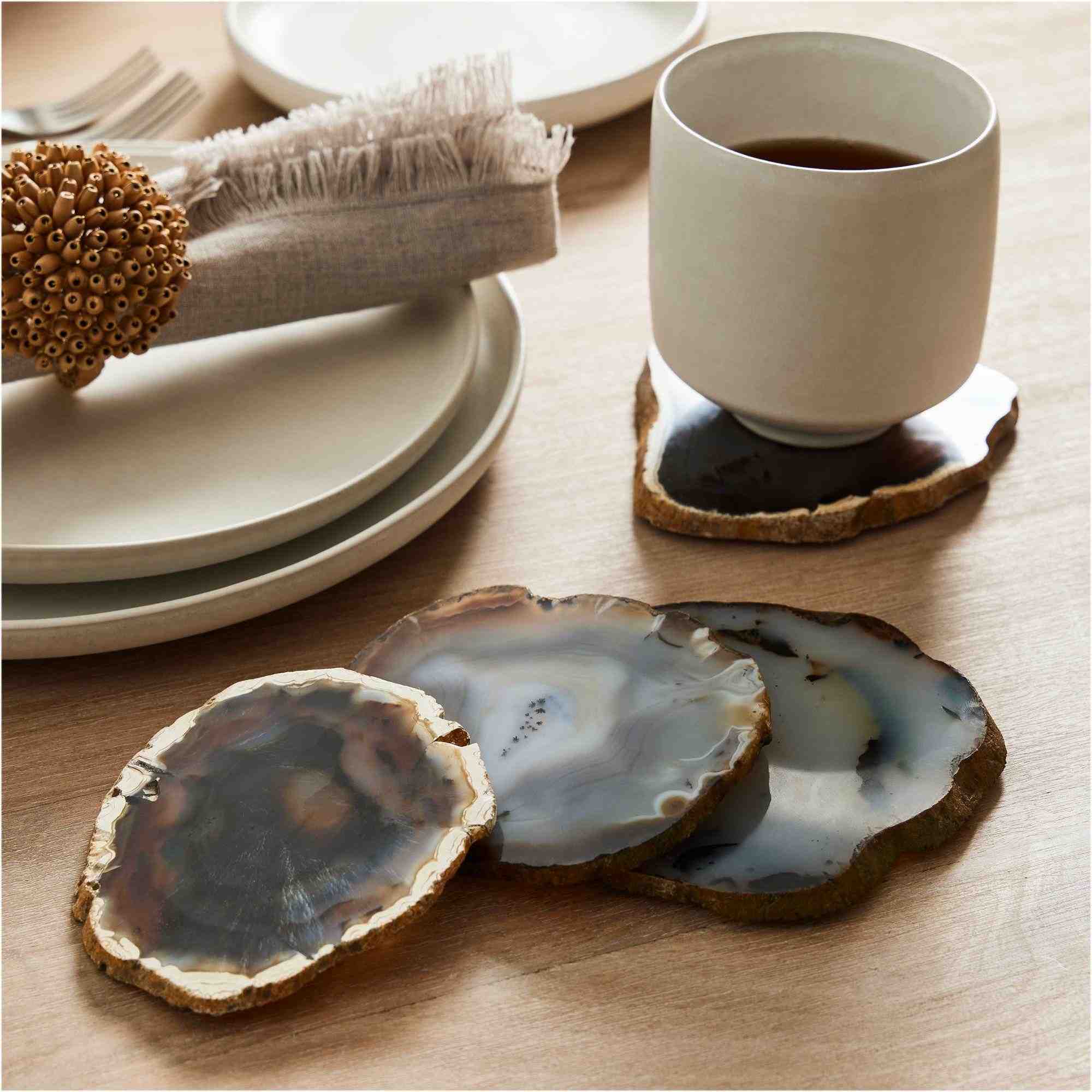 Gilded Agate Coasters