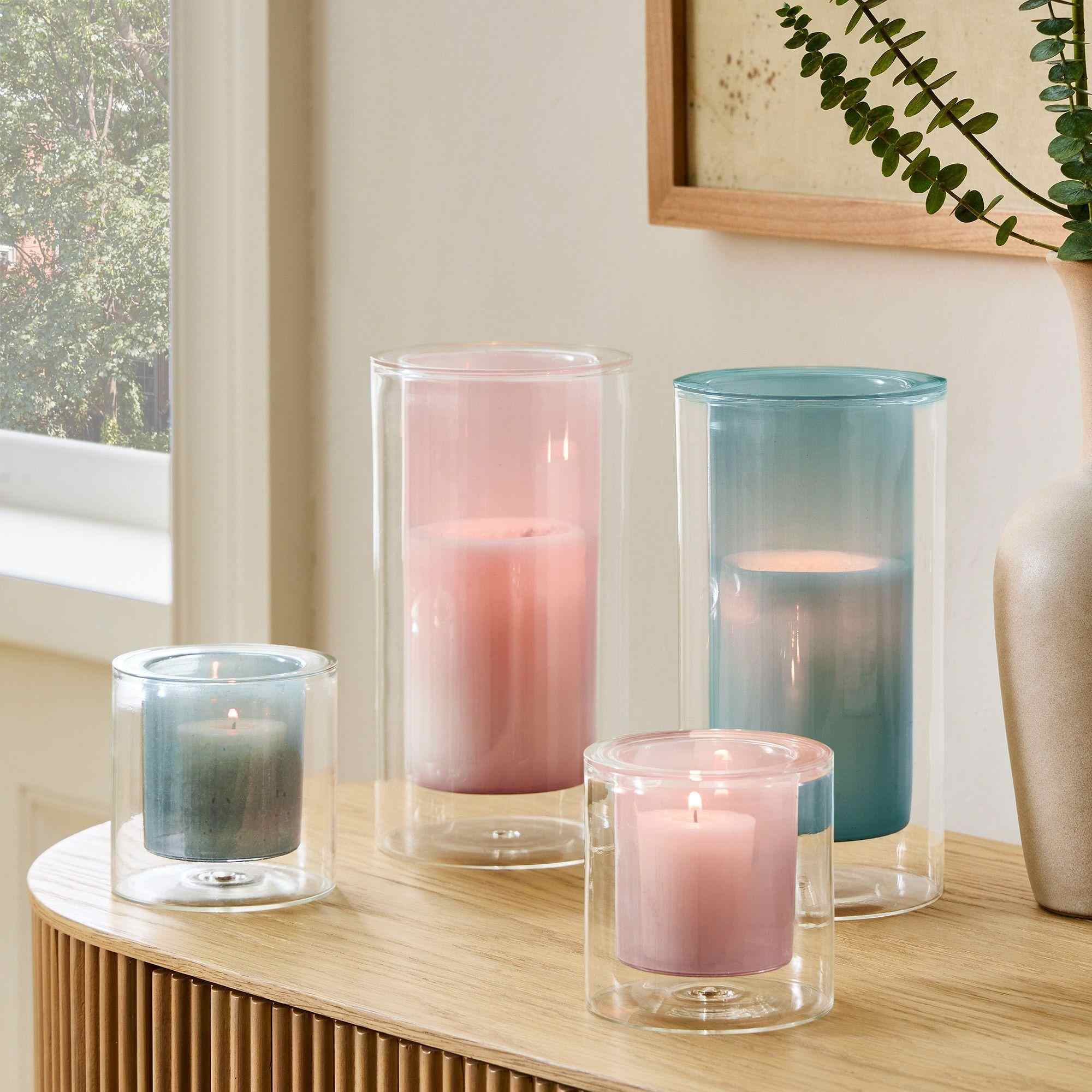 Gill Glass Candleholders