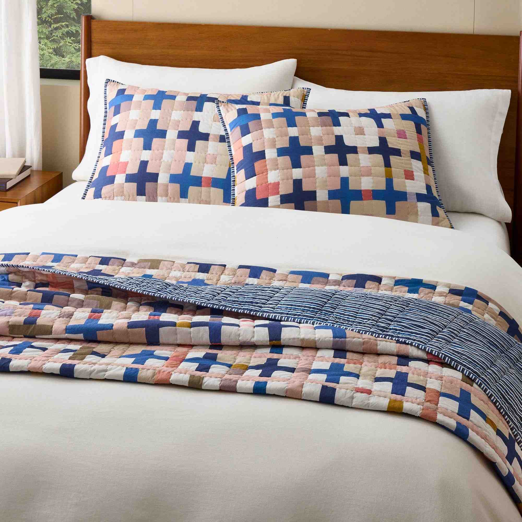 Harlowe Stitched Quilt & Shams