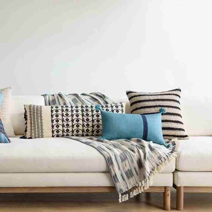 Ikat Stripe Throw, 50"x60"