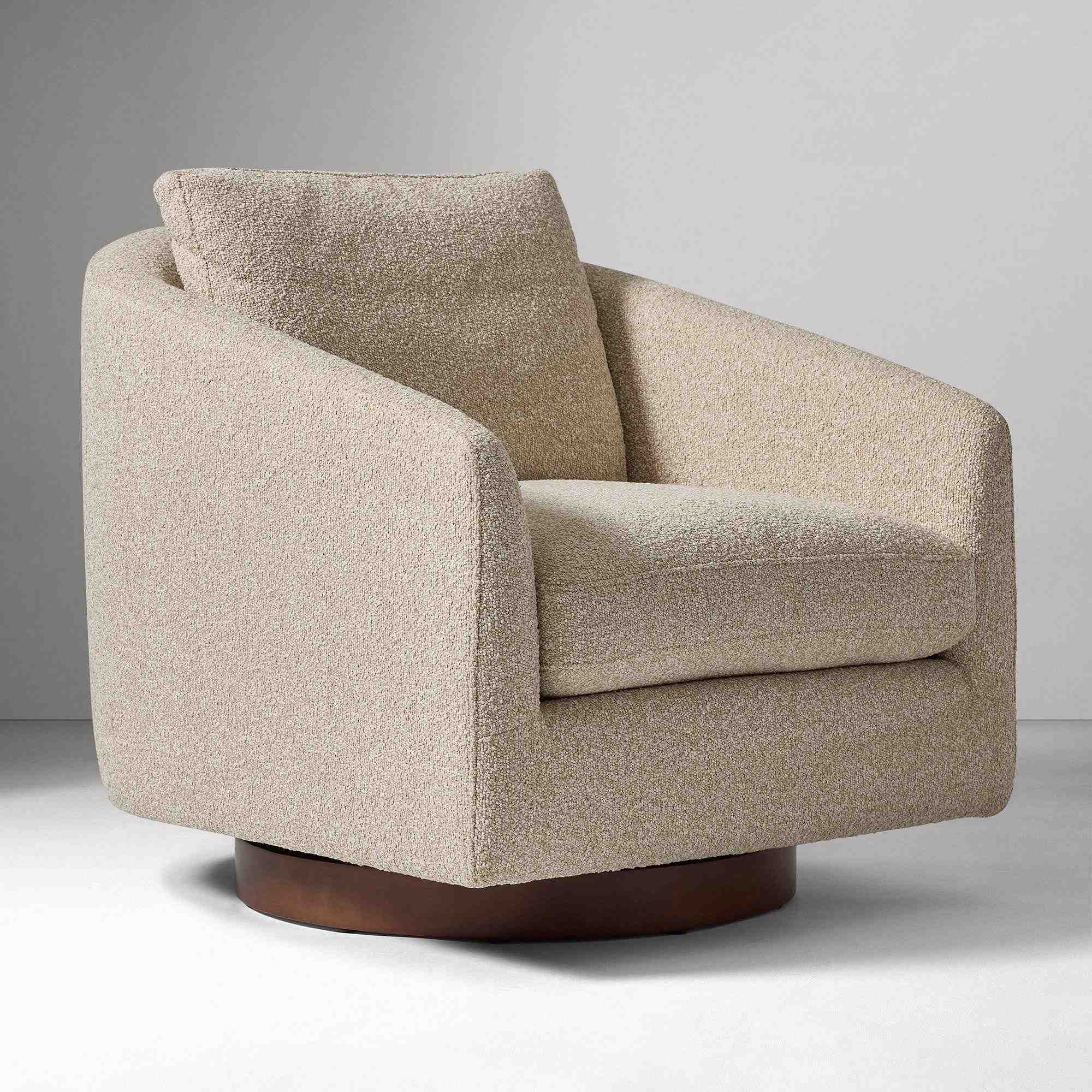 Imogene Swivel Chair , Stone (29")