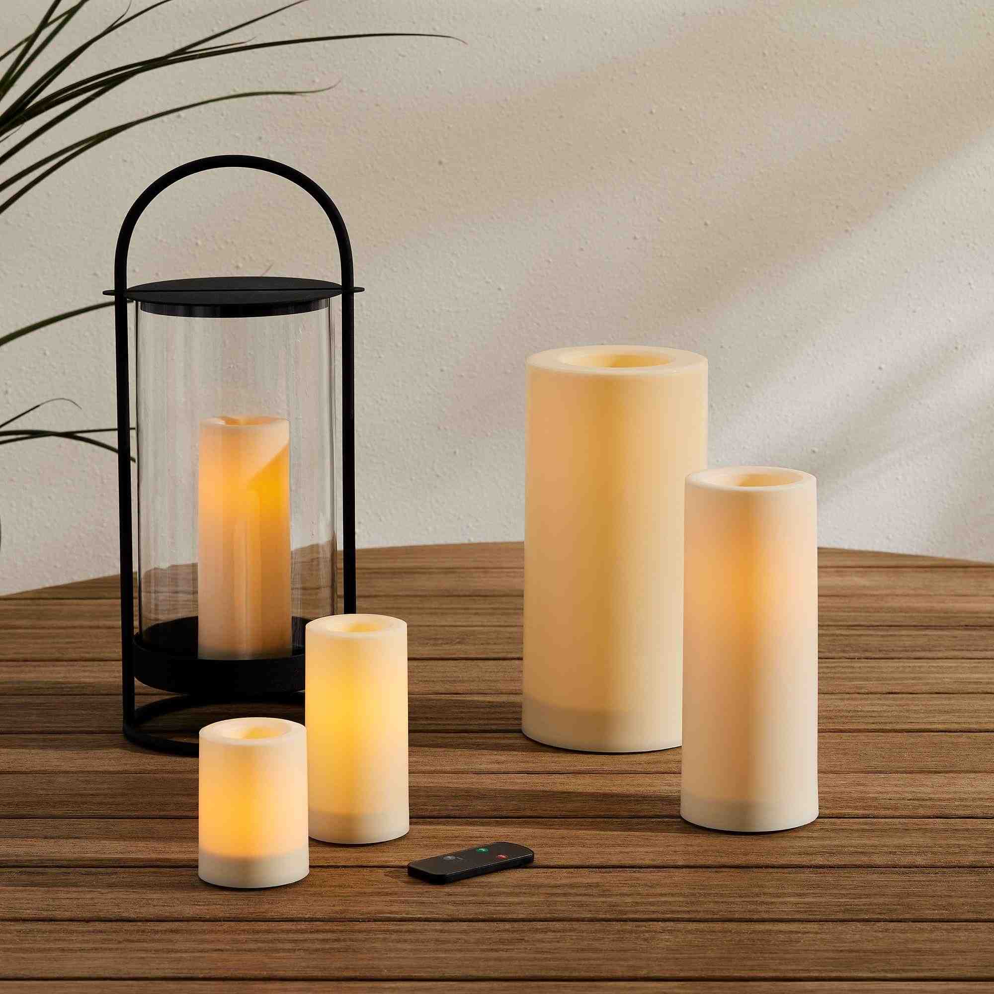 west elm | Indoor/Outdoor Flat Top Basic Candle - Ivory