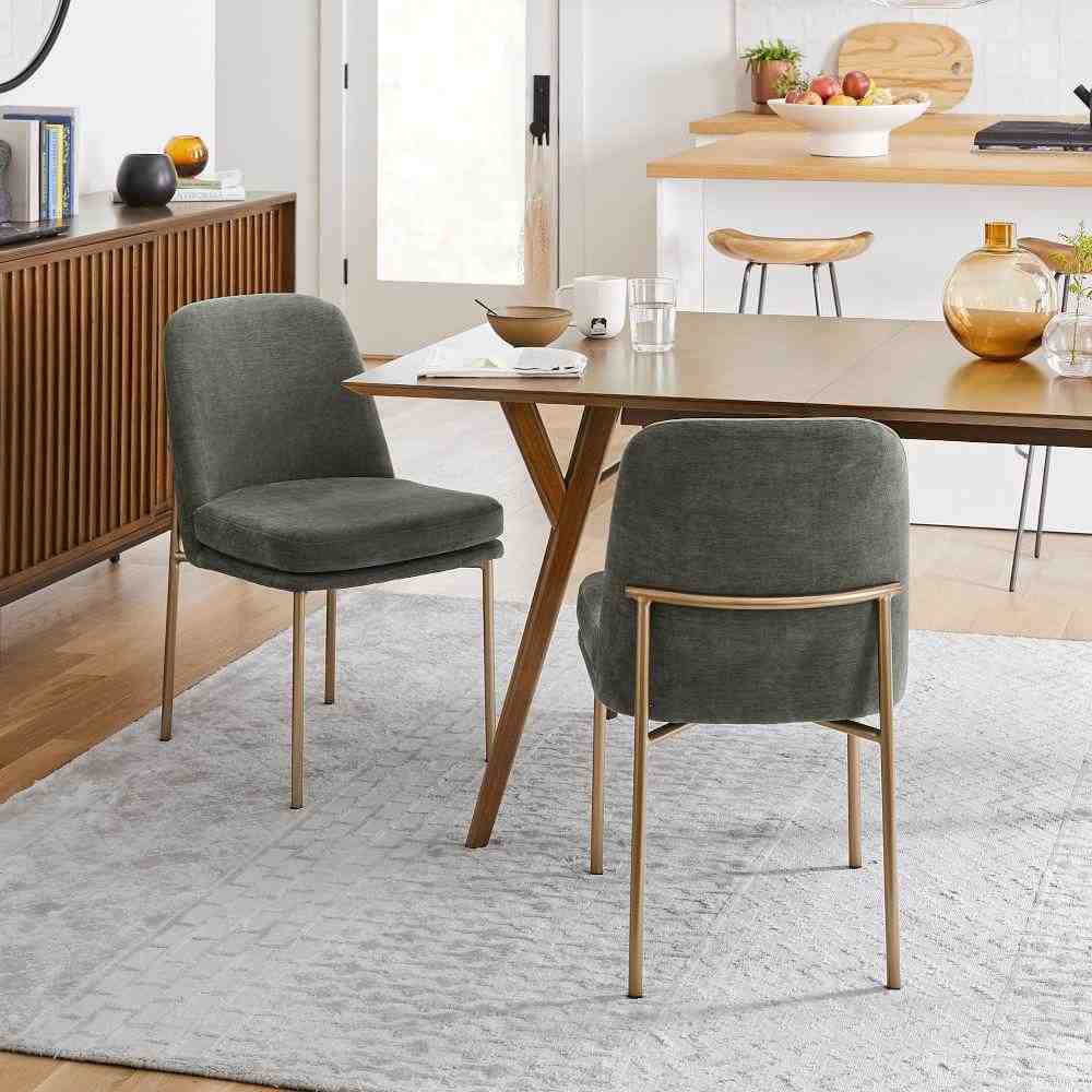 Jack Metal Frame Dining Chair, Green Spruce, Set of 2