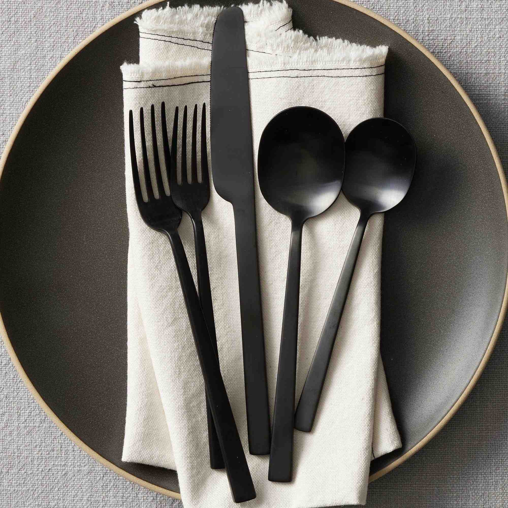 Kanto Stainless Steel Flatware Sets - Satin