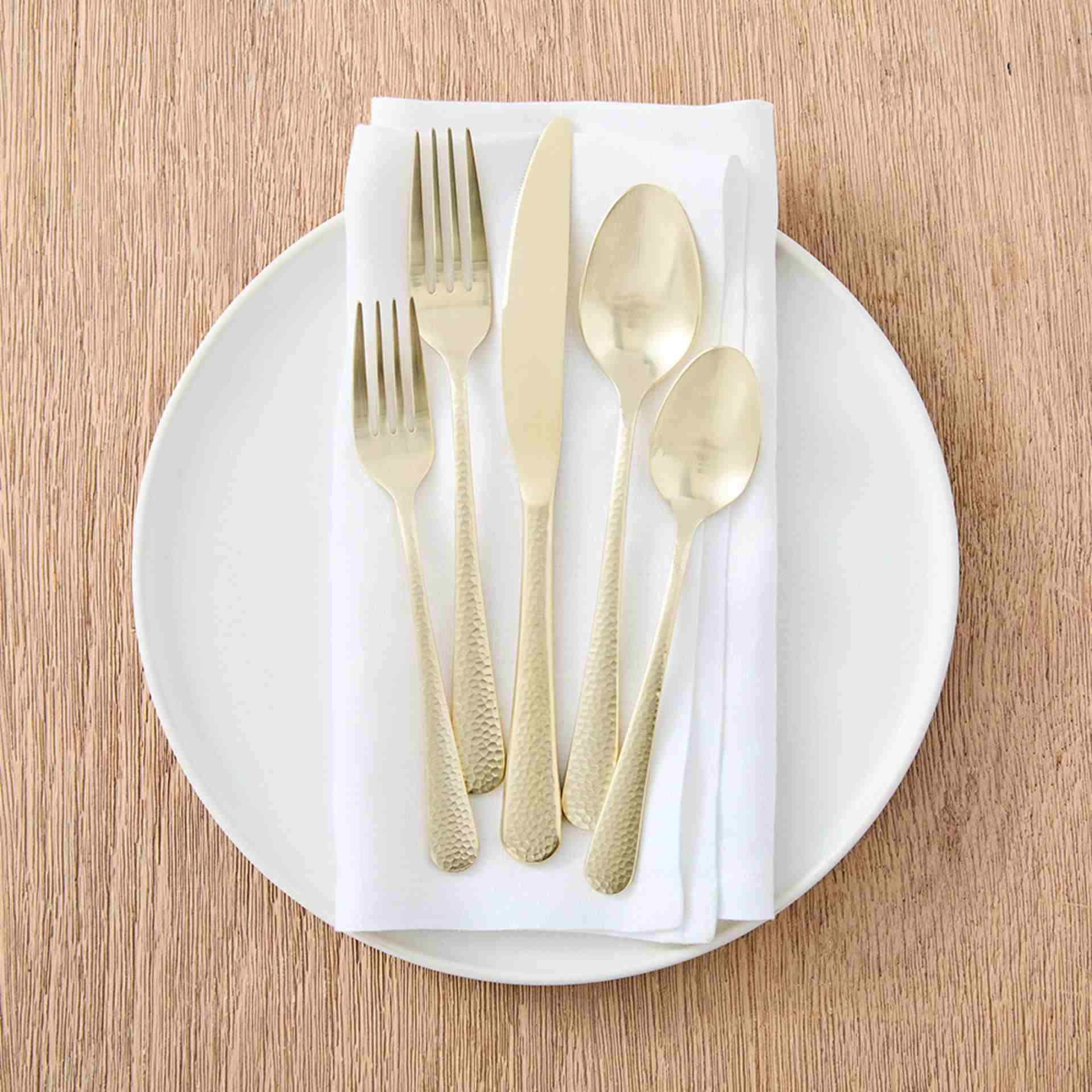 Keene Hammered 5-Piece Cutlery Set