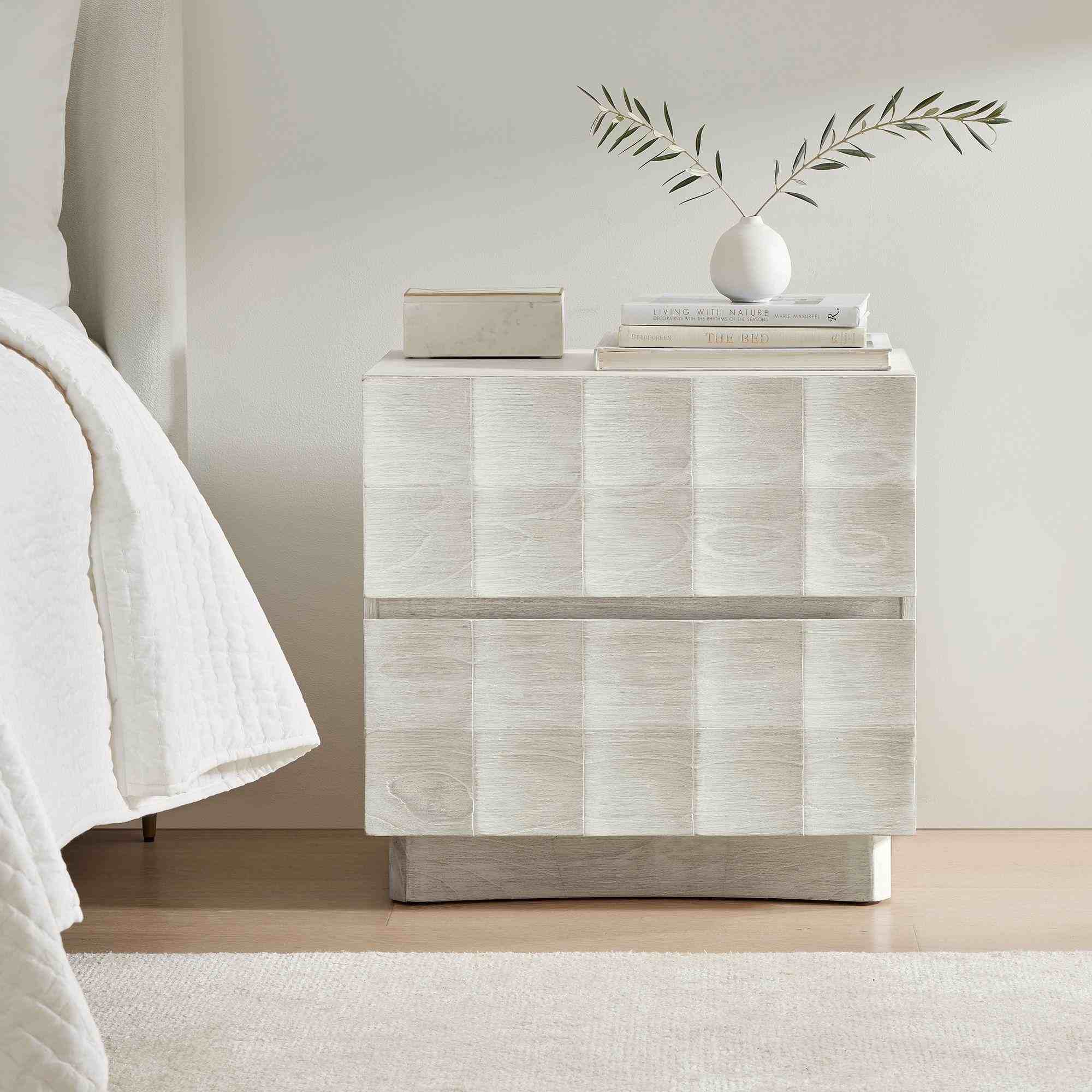 Luisa Carved Nightstand (25")