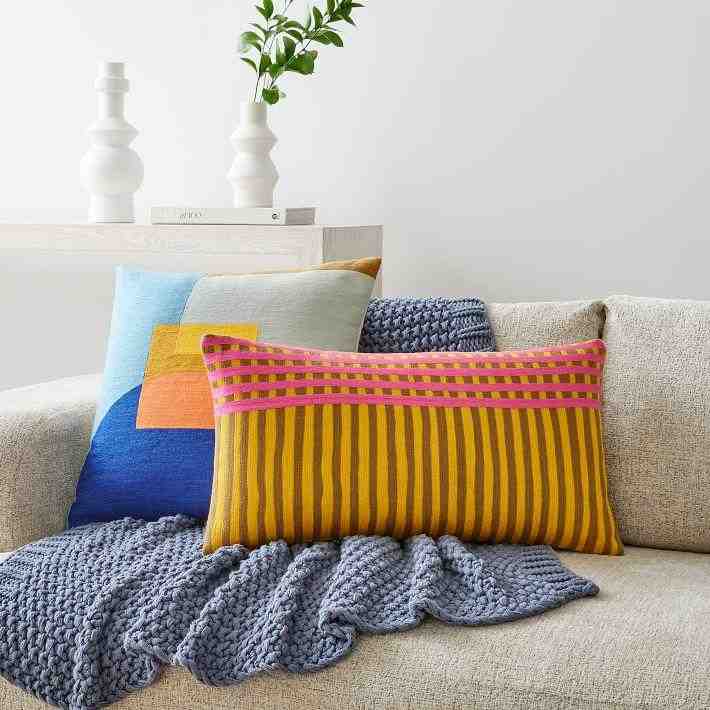 Modern Grid Pillow Cover, 14"x26"