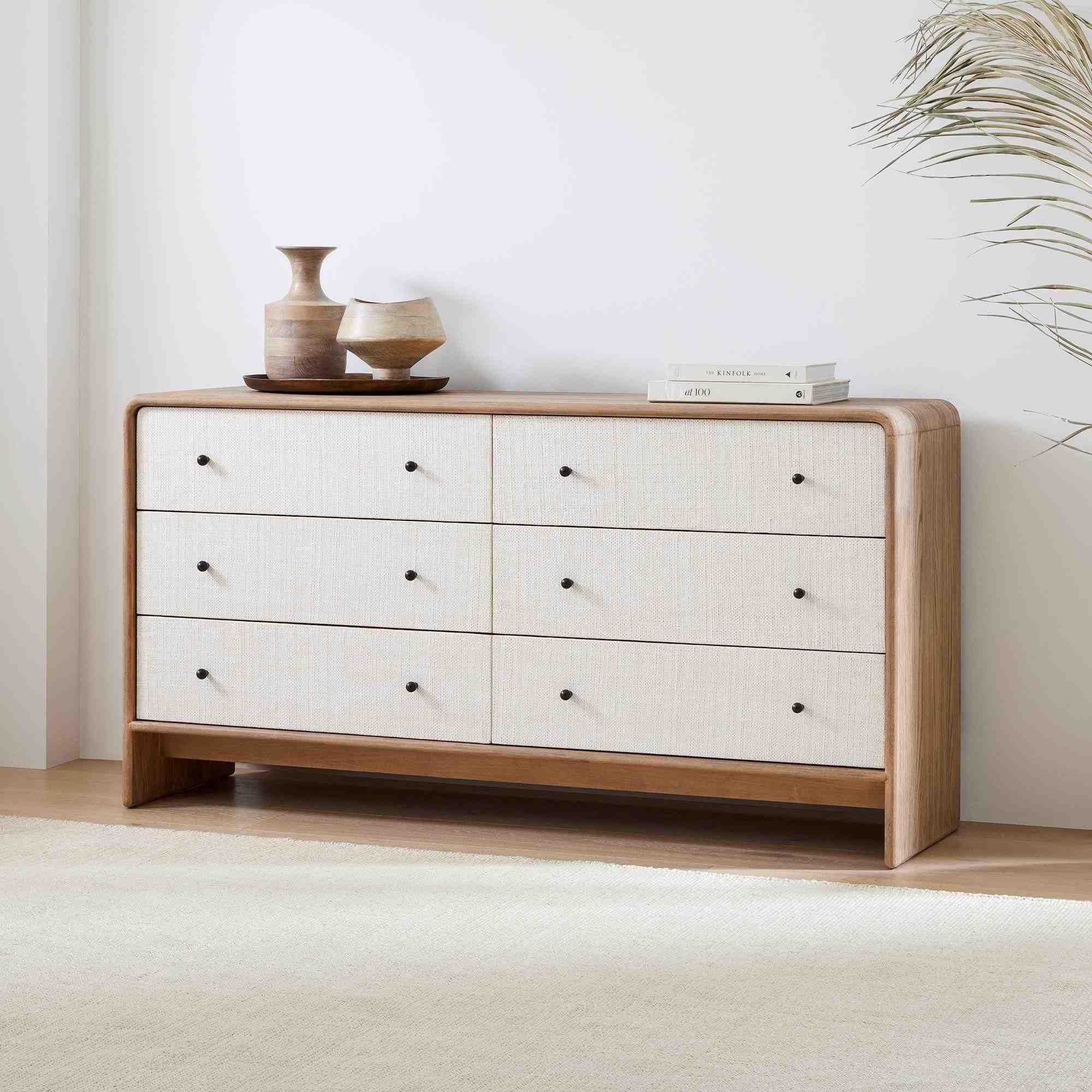 Modern Waterfall 6-Drawer Dresser (62")
