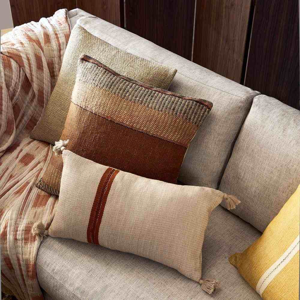 Silk Mono Stripe Pillow Cover