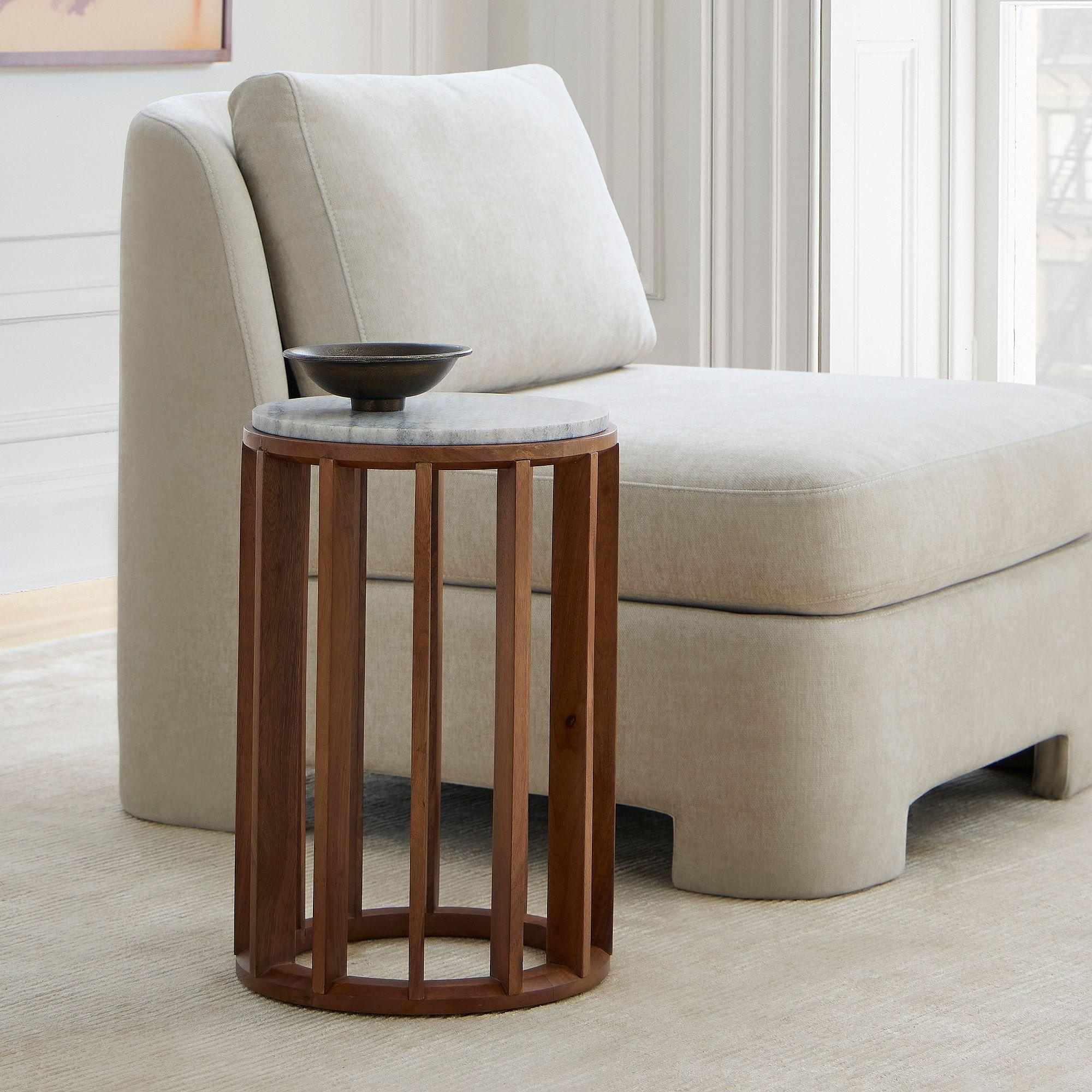 west elm | Ophelia Marble Drink Table (12")