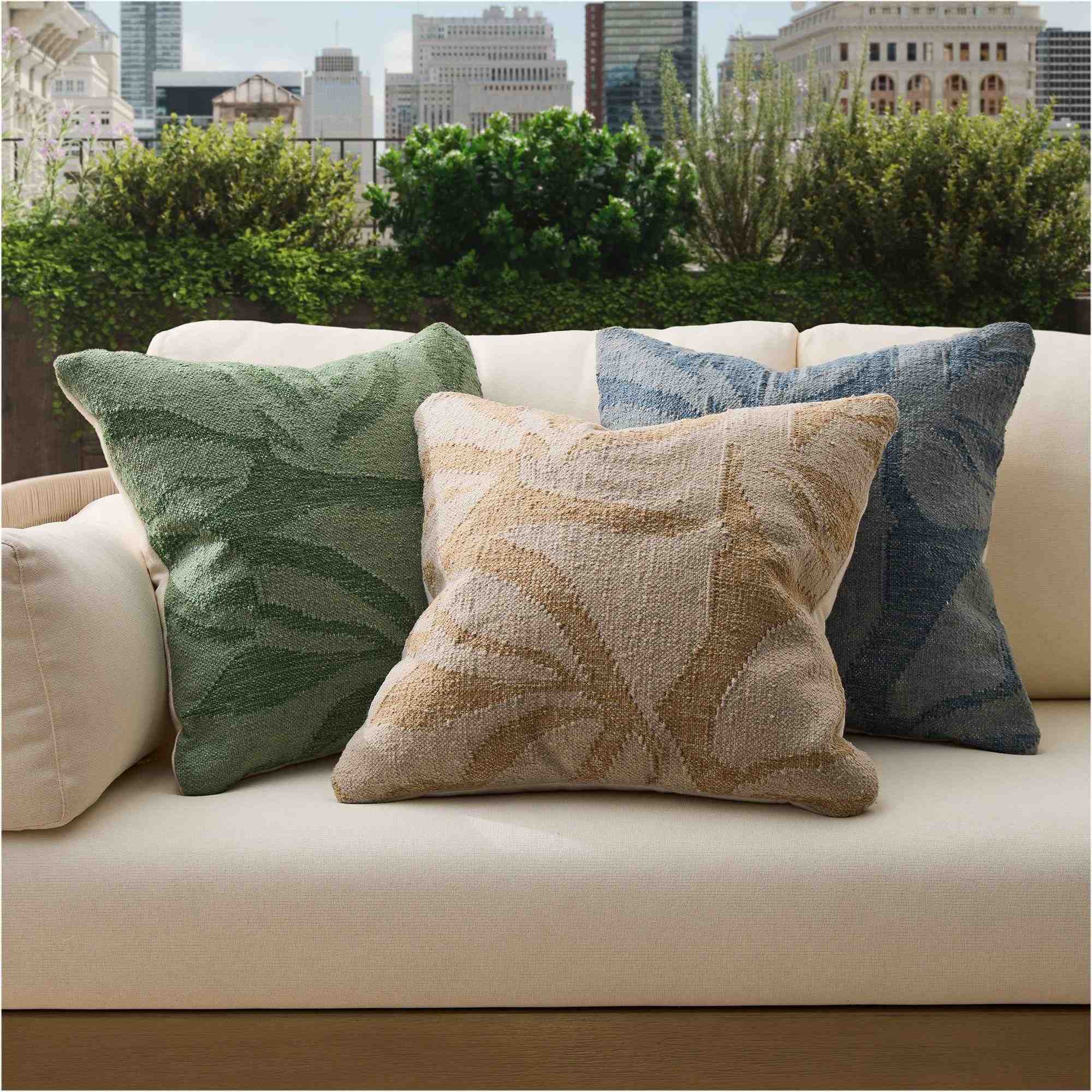 Outdoor Abstract Botanical Pillow